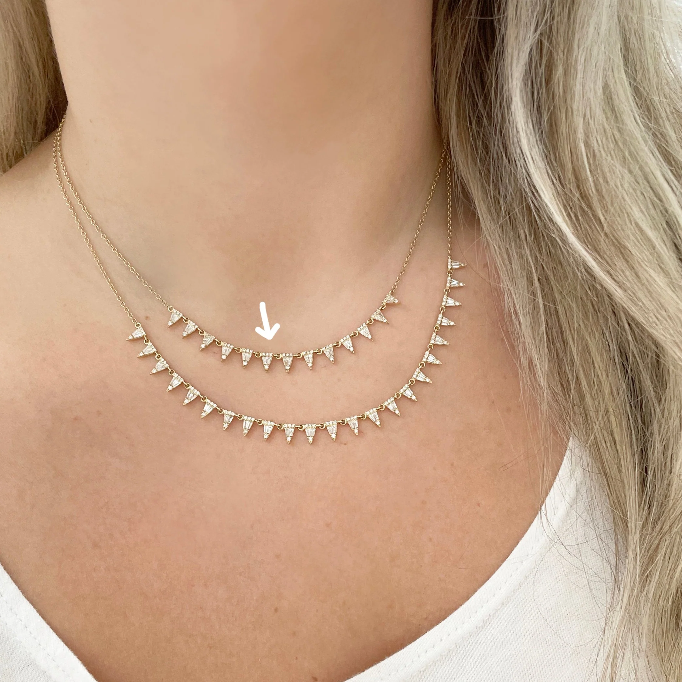 14K GOLD DIAMOND FRANKIE NECKLACE - Image 2
