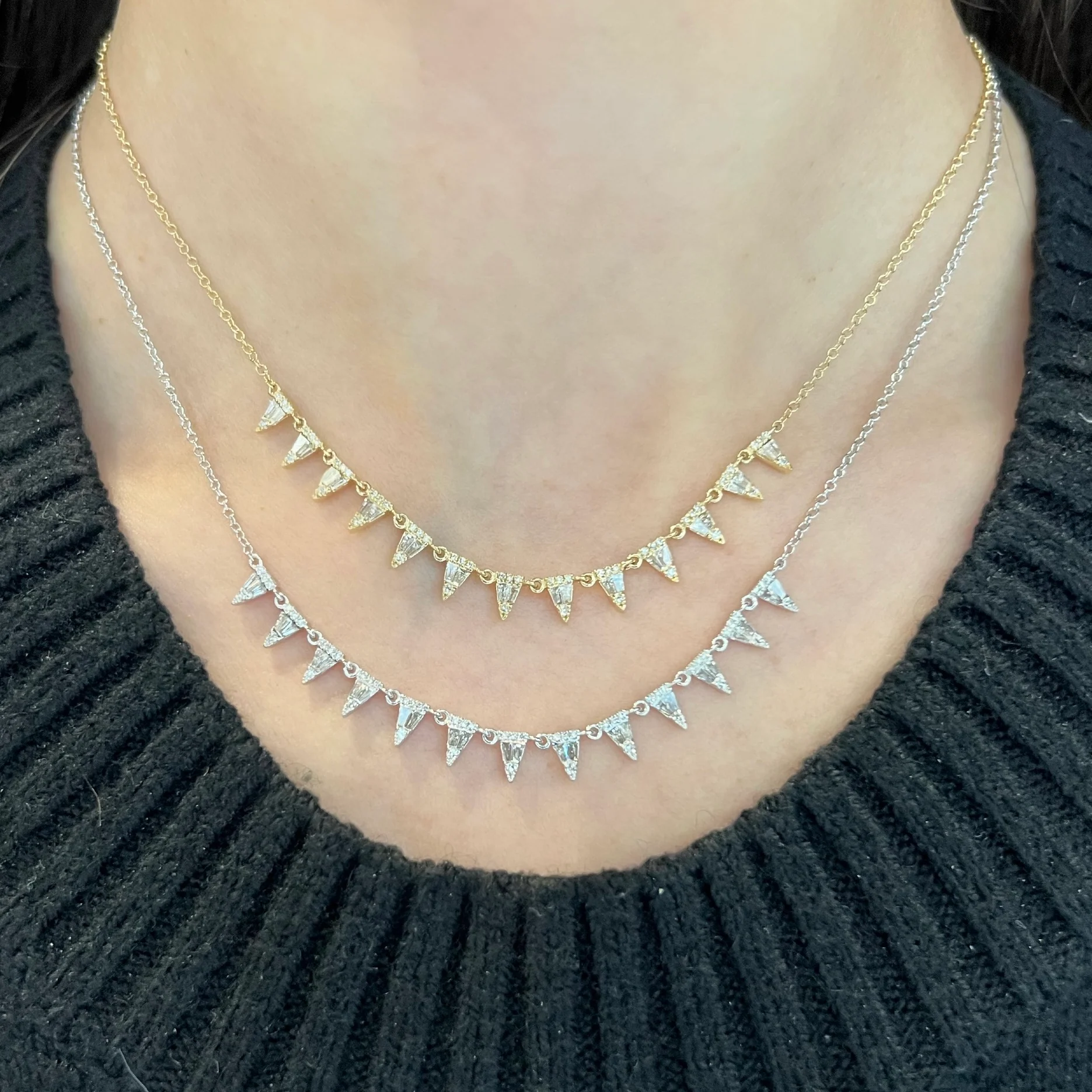14K GOLD DIAMOND FRANKIE NECKLACE - Image 4