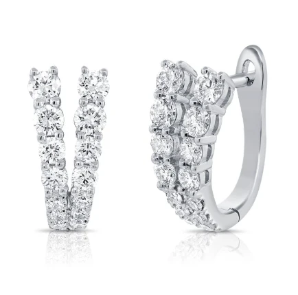 14K GOLD DIAMOND FRANNIE HUGGIES
