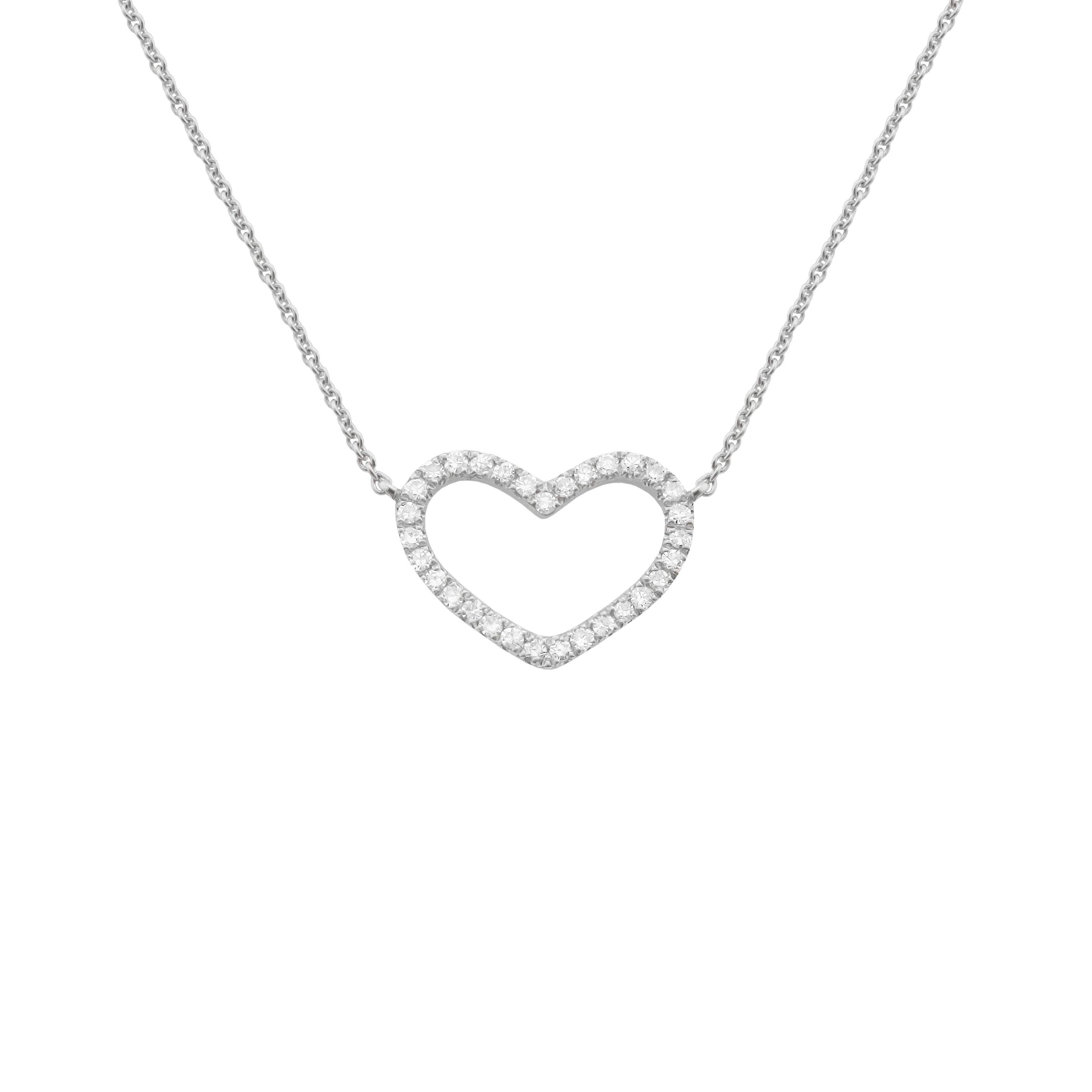 14K GOLD DIAMOND GEMMA HEART NECKLACE - Image 2