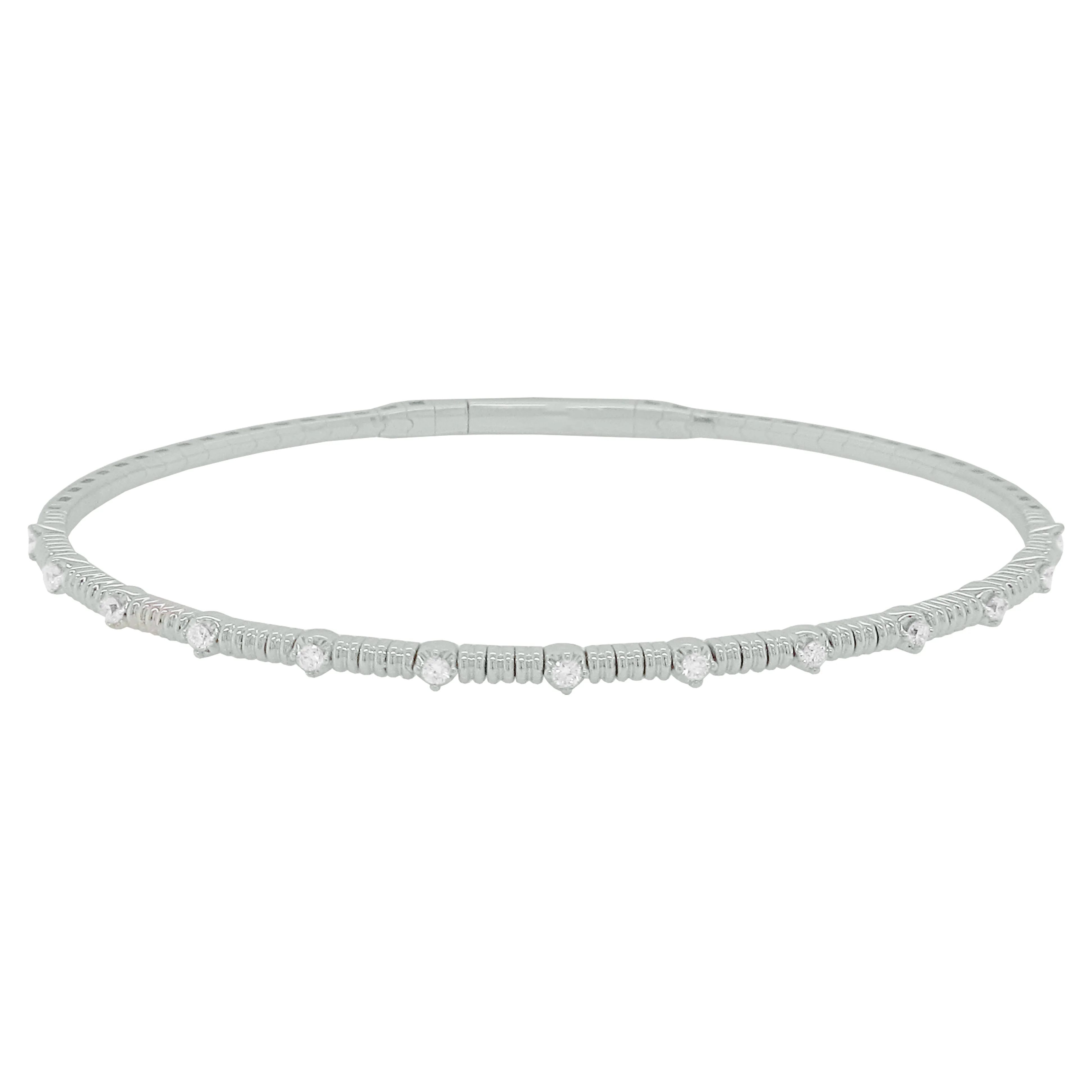 14K GOLD DIAMOND GINA FLEXIBLE BANGLE