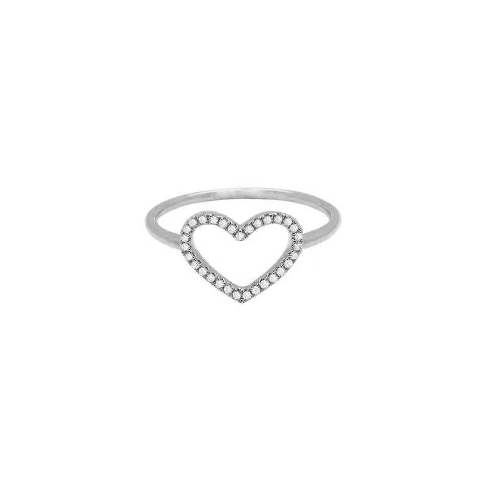 14K GOLD DIAMOND GISELE HEART RING - Image 3