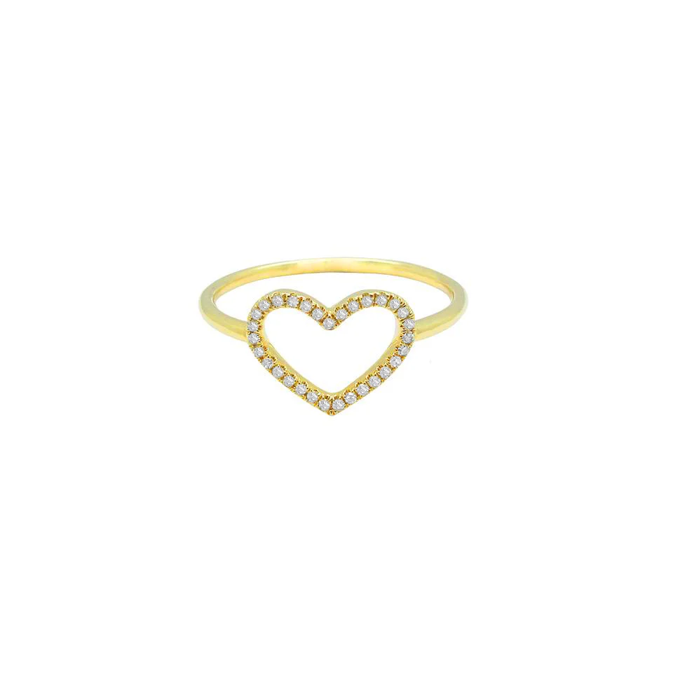 14K GOLD DIAMOND GISELE HEART RING - Image 4
