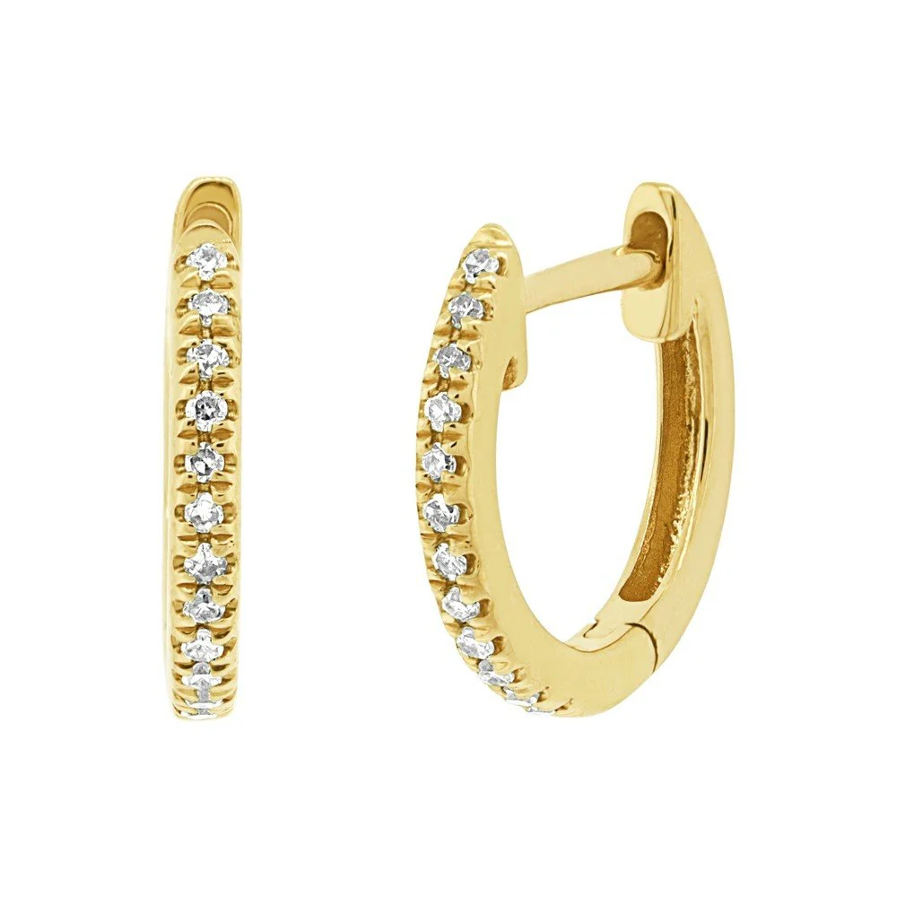 14K GOLD DIAMOND GRACE HUGGIES - Image 3