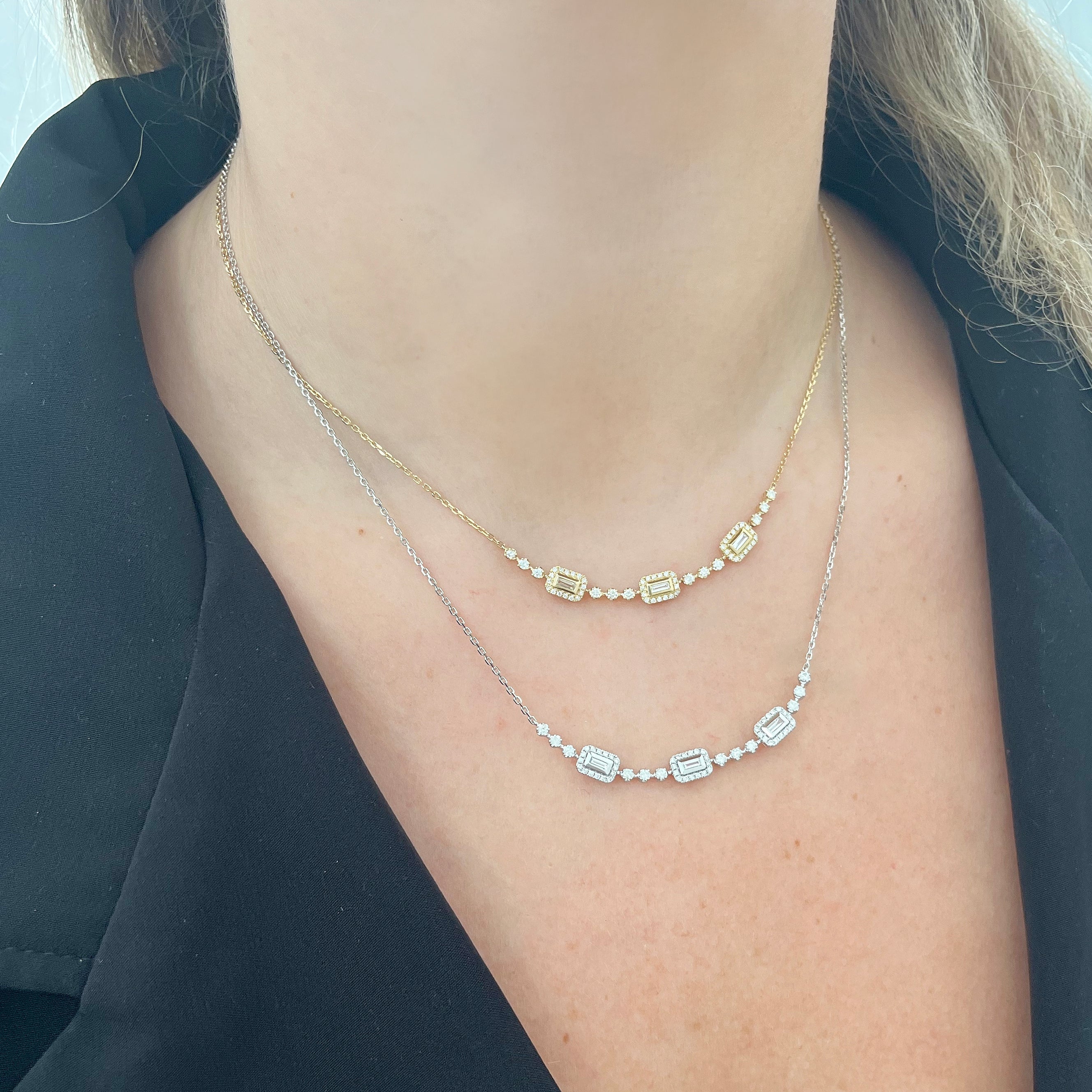14K GOLD DIAMOND GRETA NECKLACE - Image 2