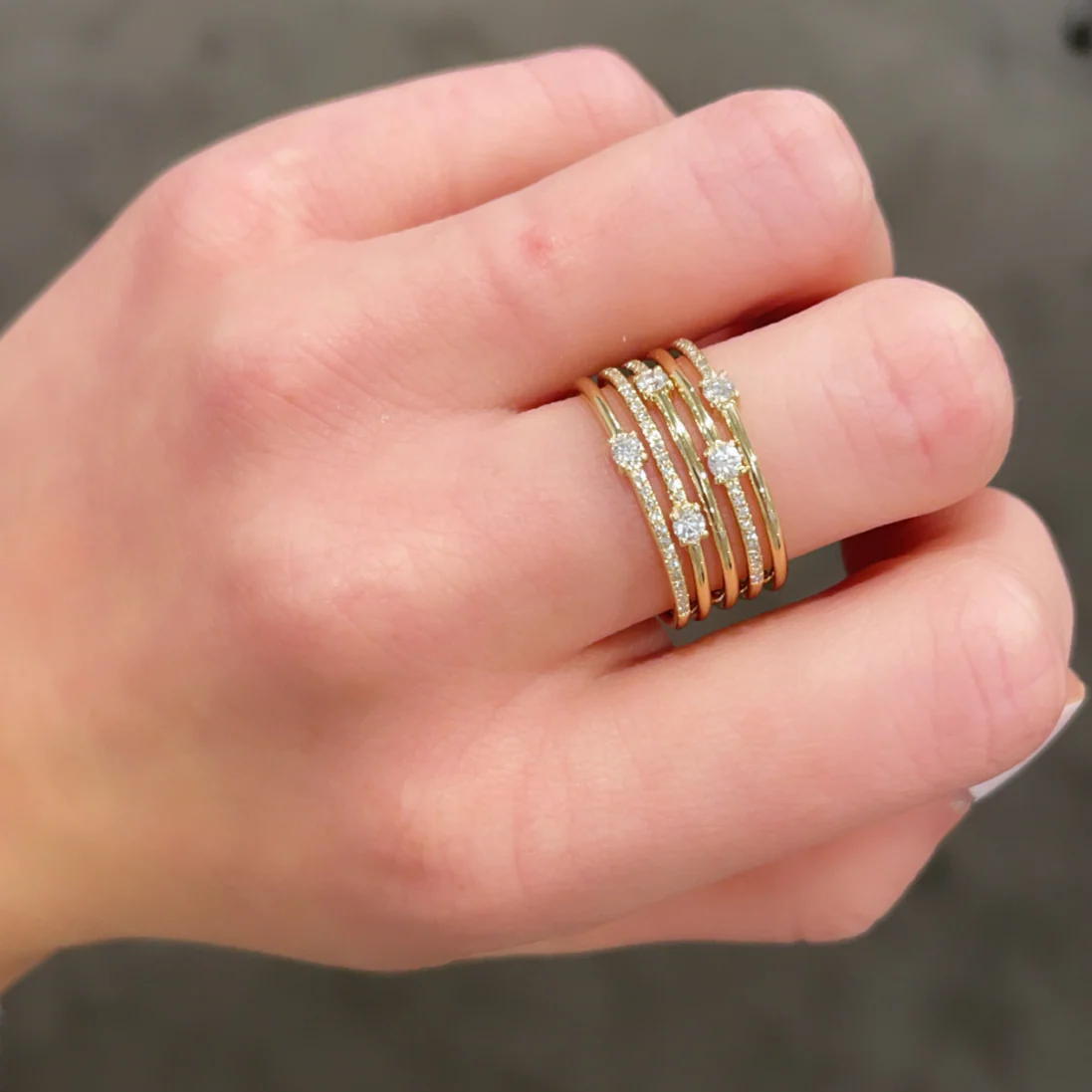 14K GOLD DIAMOND HALLIE RING - Image 3