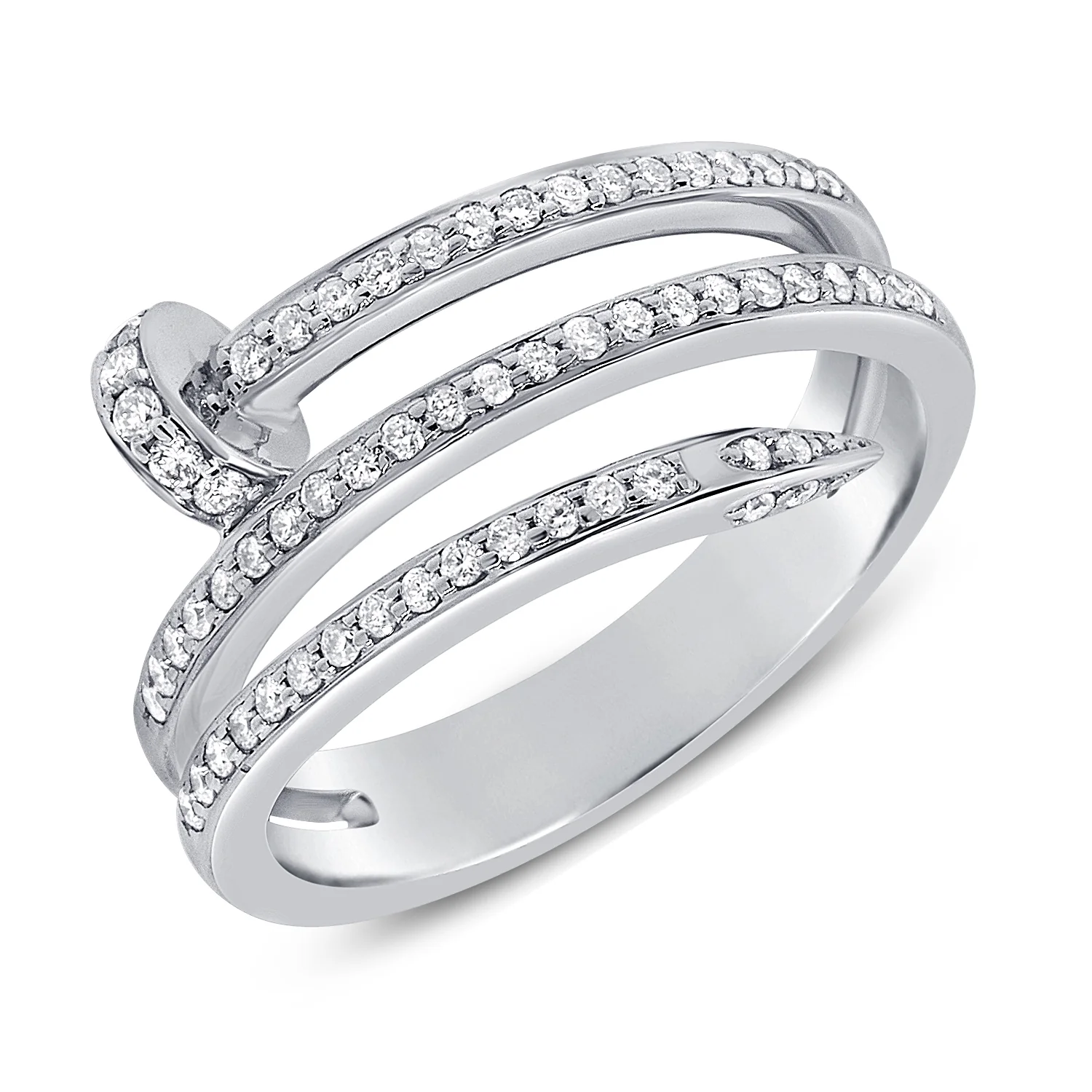 14K GOLD DIAMOND HAZEL NAIL RING - Image 3