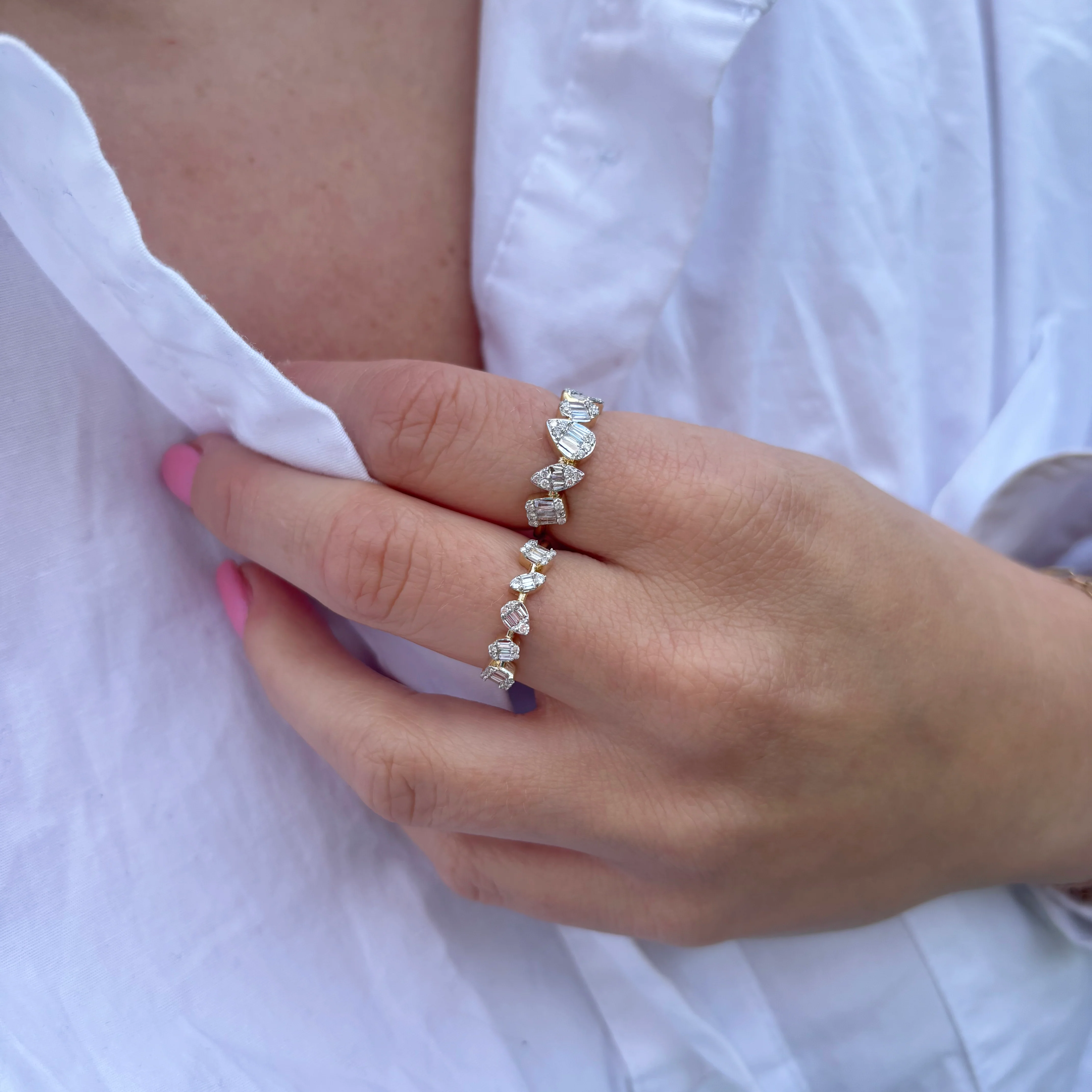 14K GOLD DIAMOND ILANA RING - Image 4