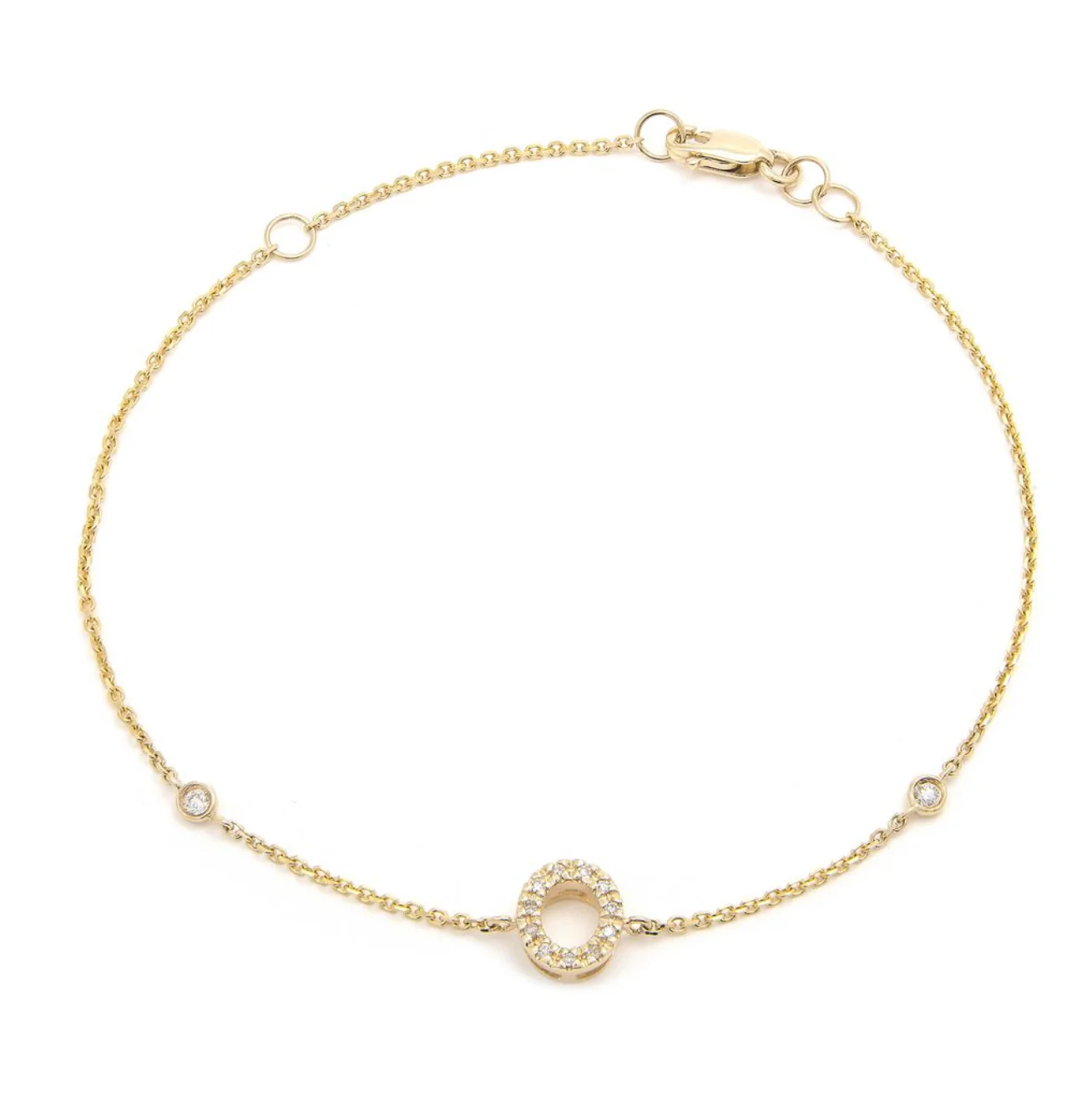 14K GOLD DIAMOND INITIAL BRACELET - Image 15