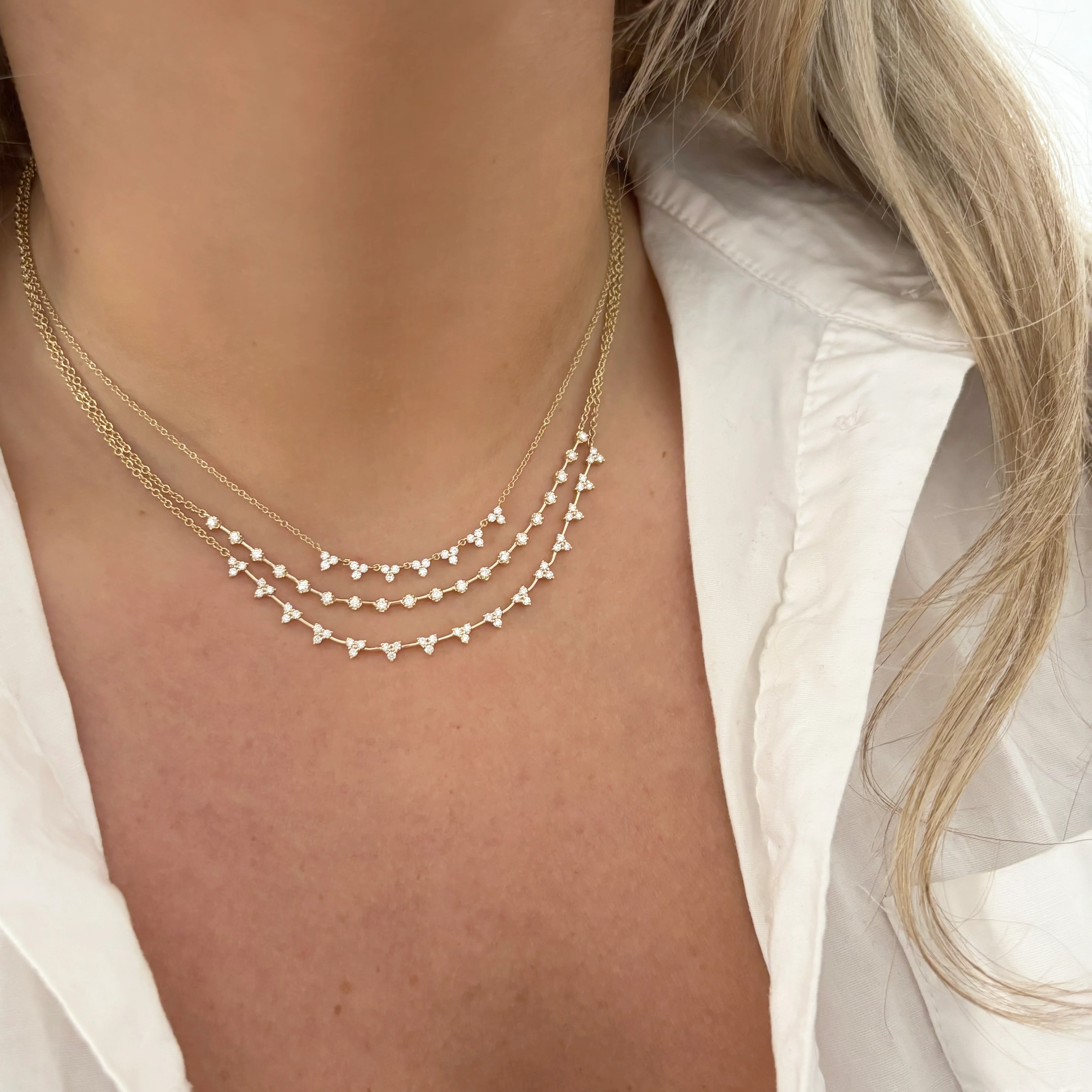 14K GOLD DIAMOND IRIT NECKLACE - Image 3