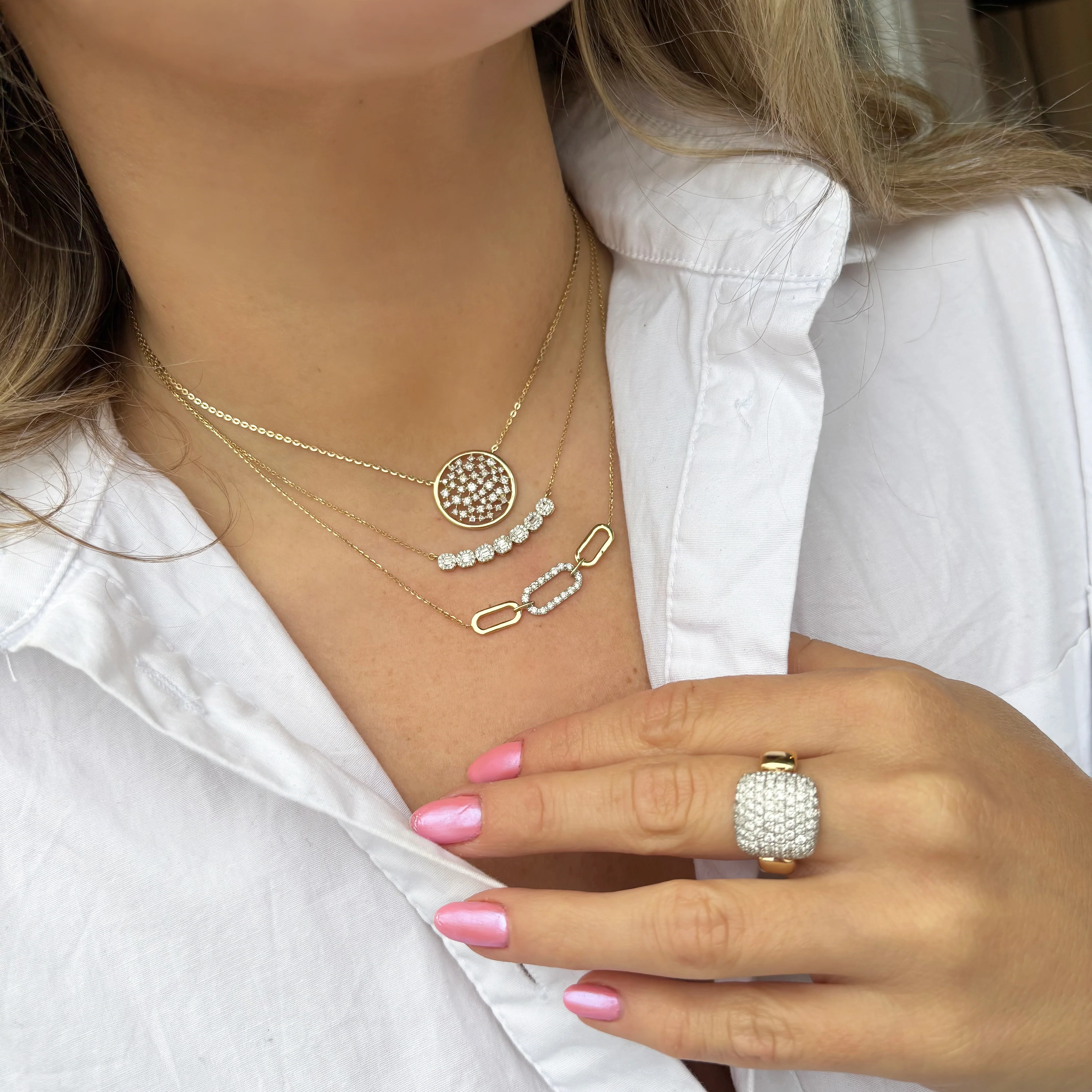 14K GOLD DIAMOND JAMIE NECKLACE - Image 5