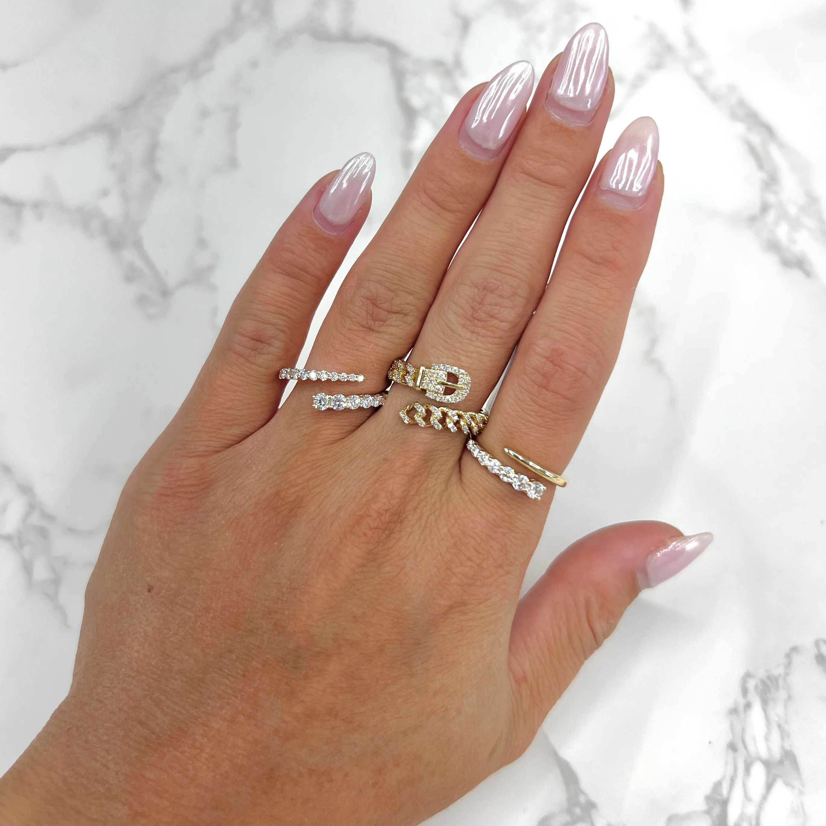 14K GOLD DIAMOND JESS RING - Image 3