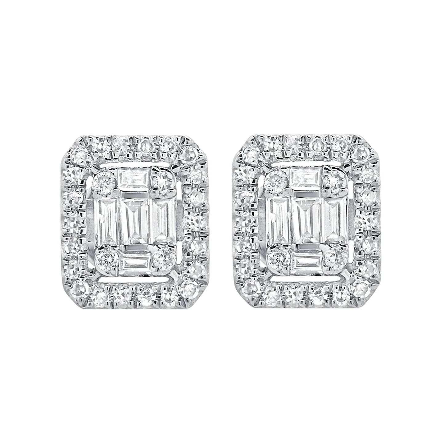14K GOLD DIAMOND JESSICA EARRINGS - Image 3