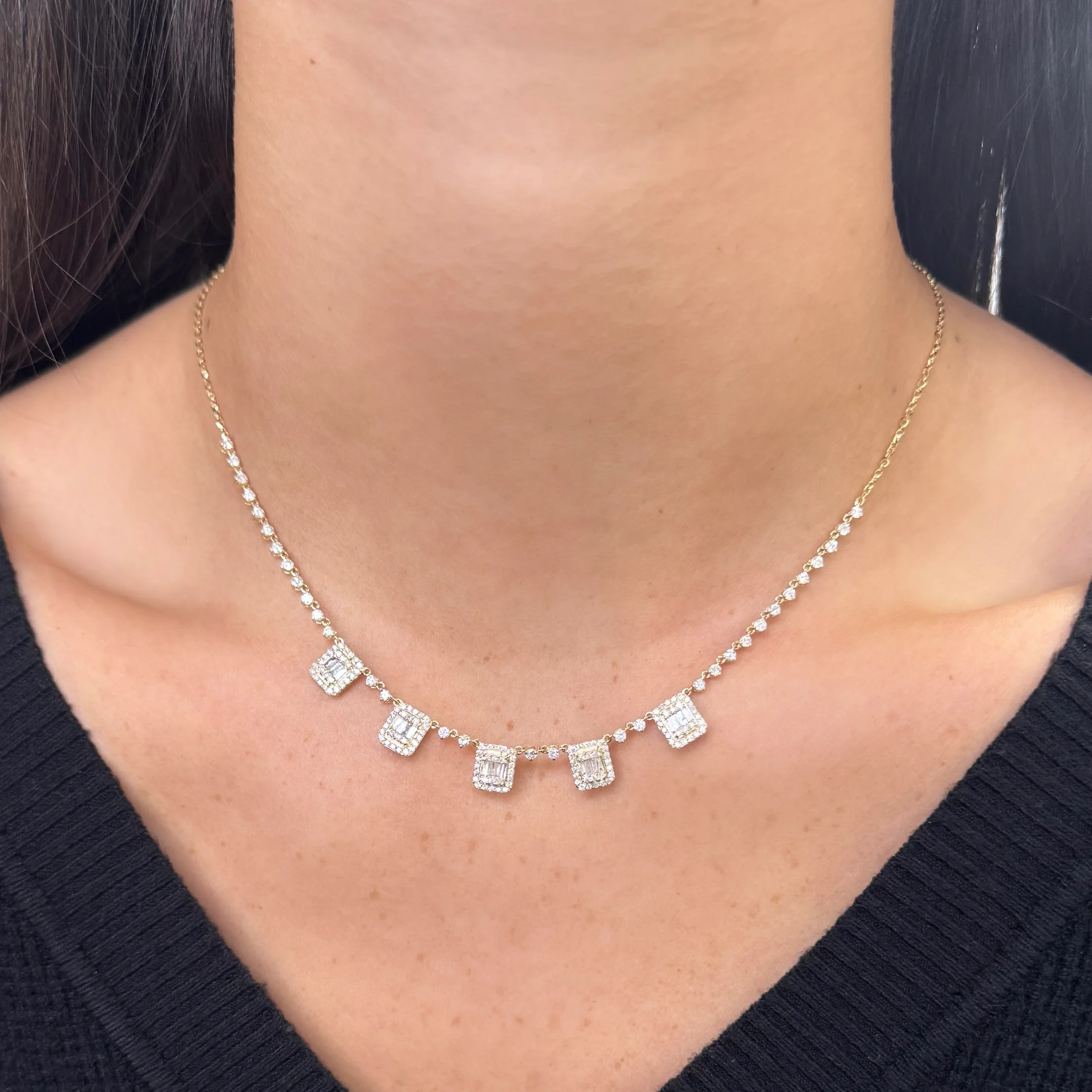 14K GOLD DIAMOND JESSICA NECKLACE - Image 2