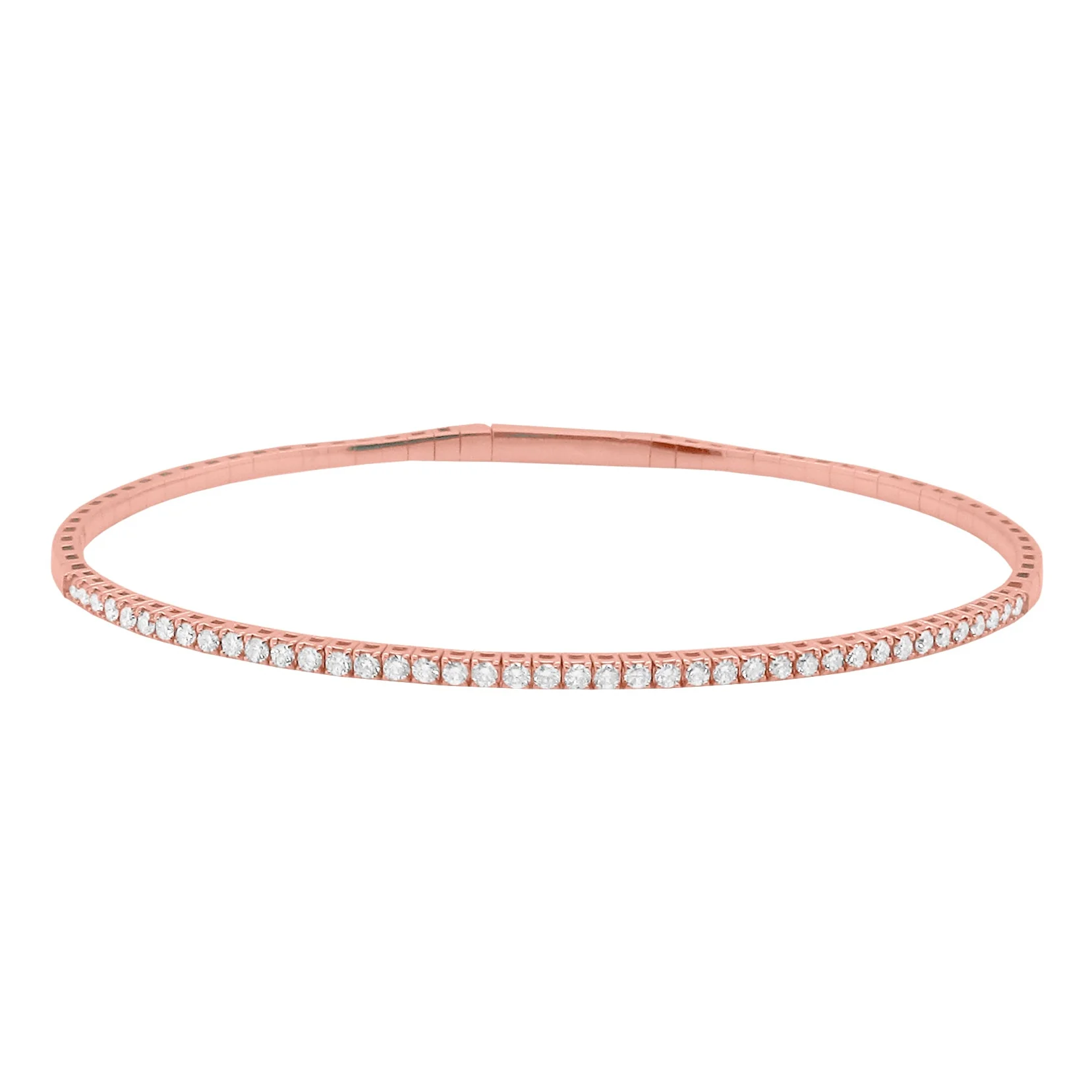 14K GOLD DIAMOND JOELLE FLEX BANGLE - Image 4