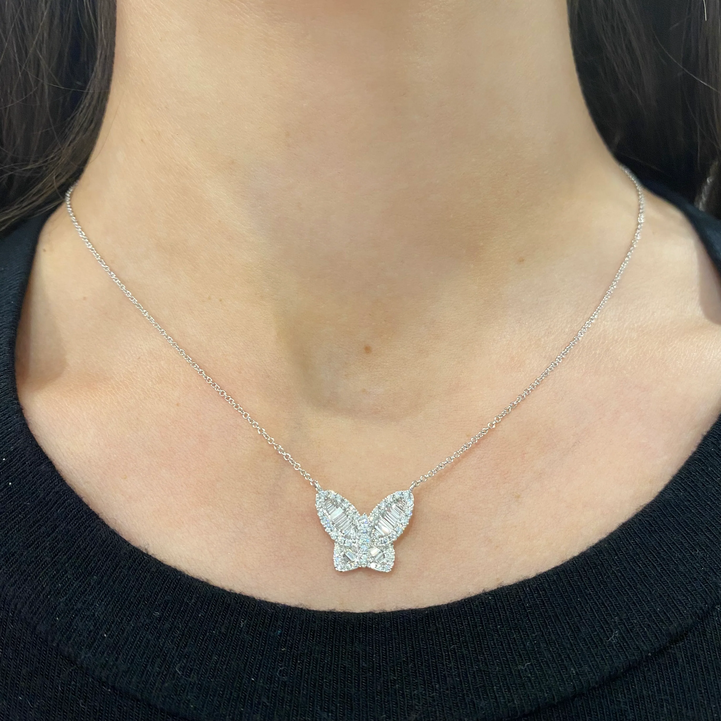 14K GOLD DIAMOND EDEN BUTTERFLY NECKLACE - Image 4