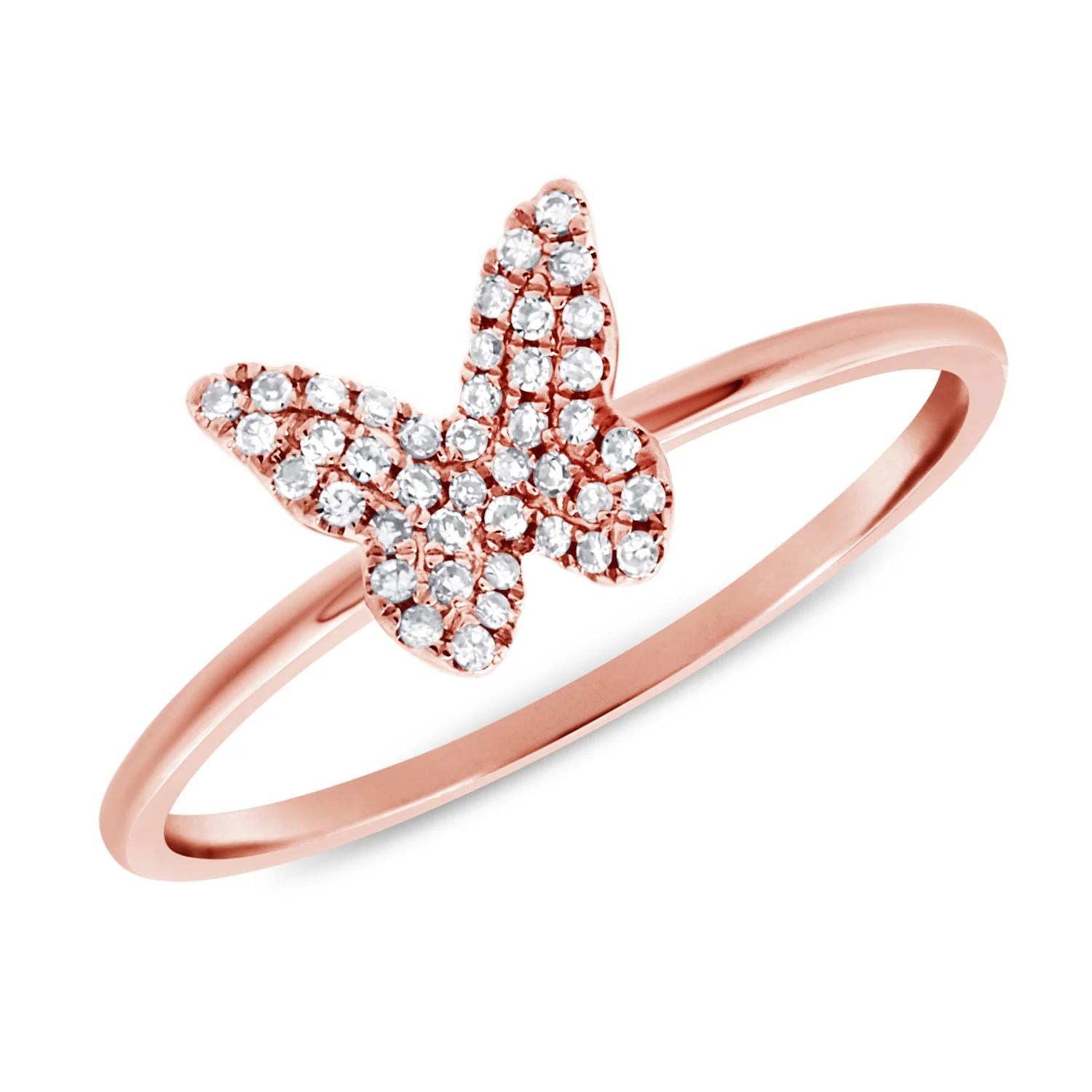 14K GOLD DIAMOND JULIA BUTTERFLY RING - Image 2