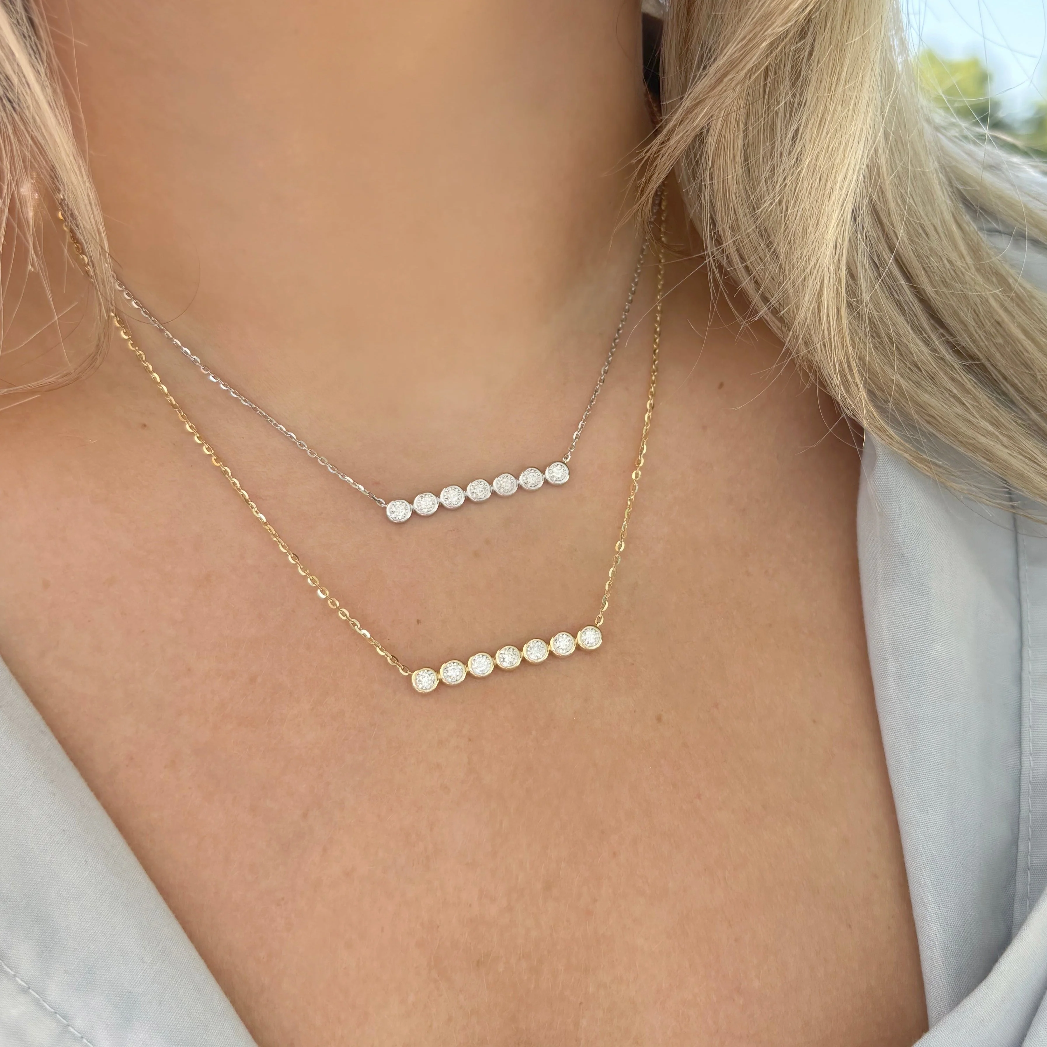 14K GOLD DIAMOND JULIA NECKLACE - Image 2