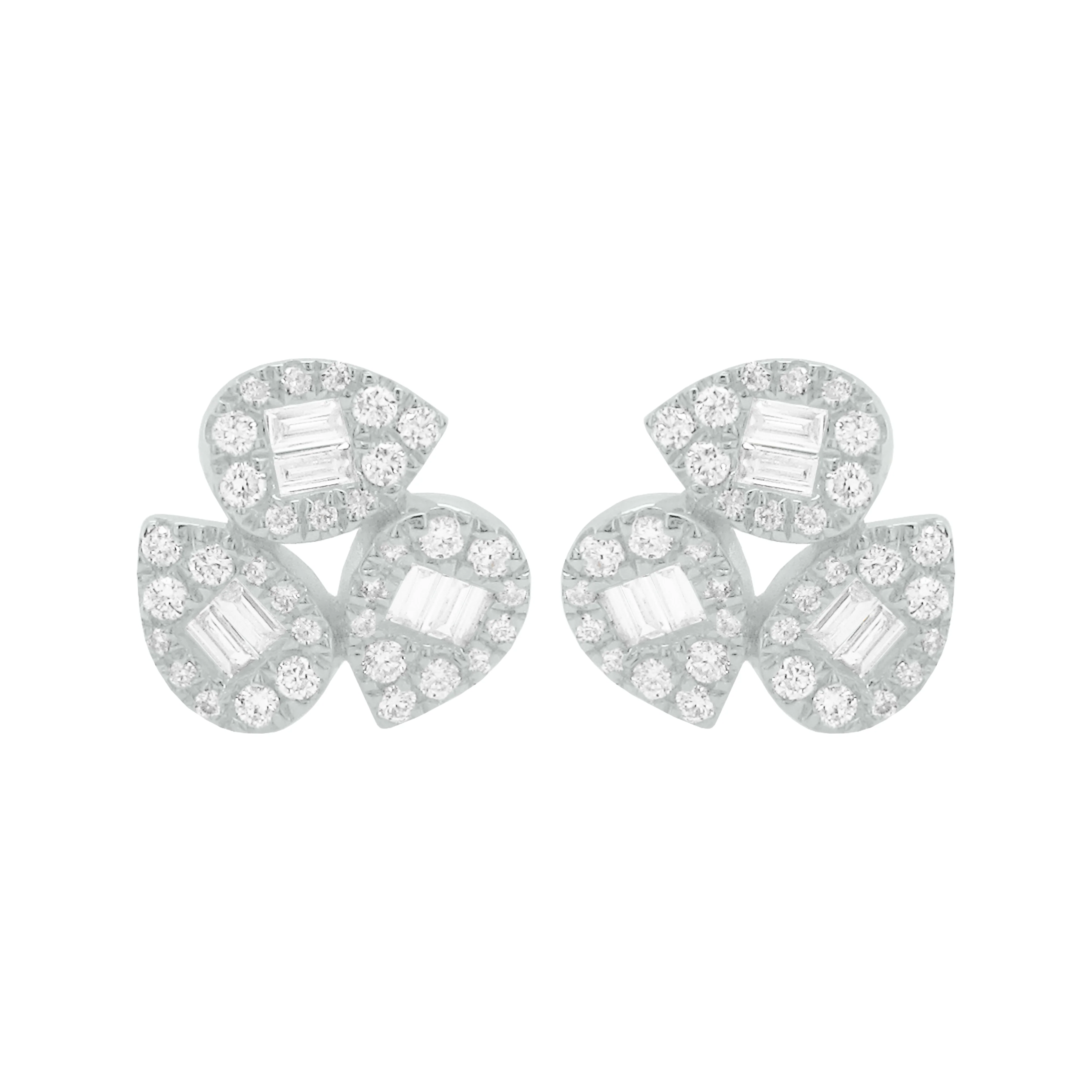 14K GOLD DIAMOND JULIA STUDS - Image 3