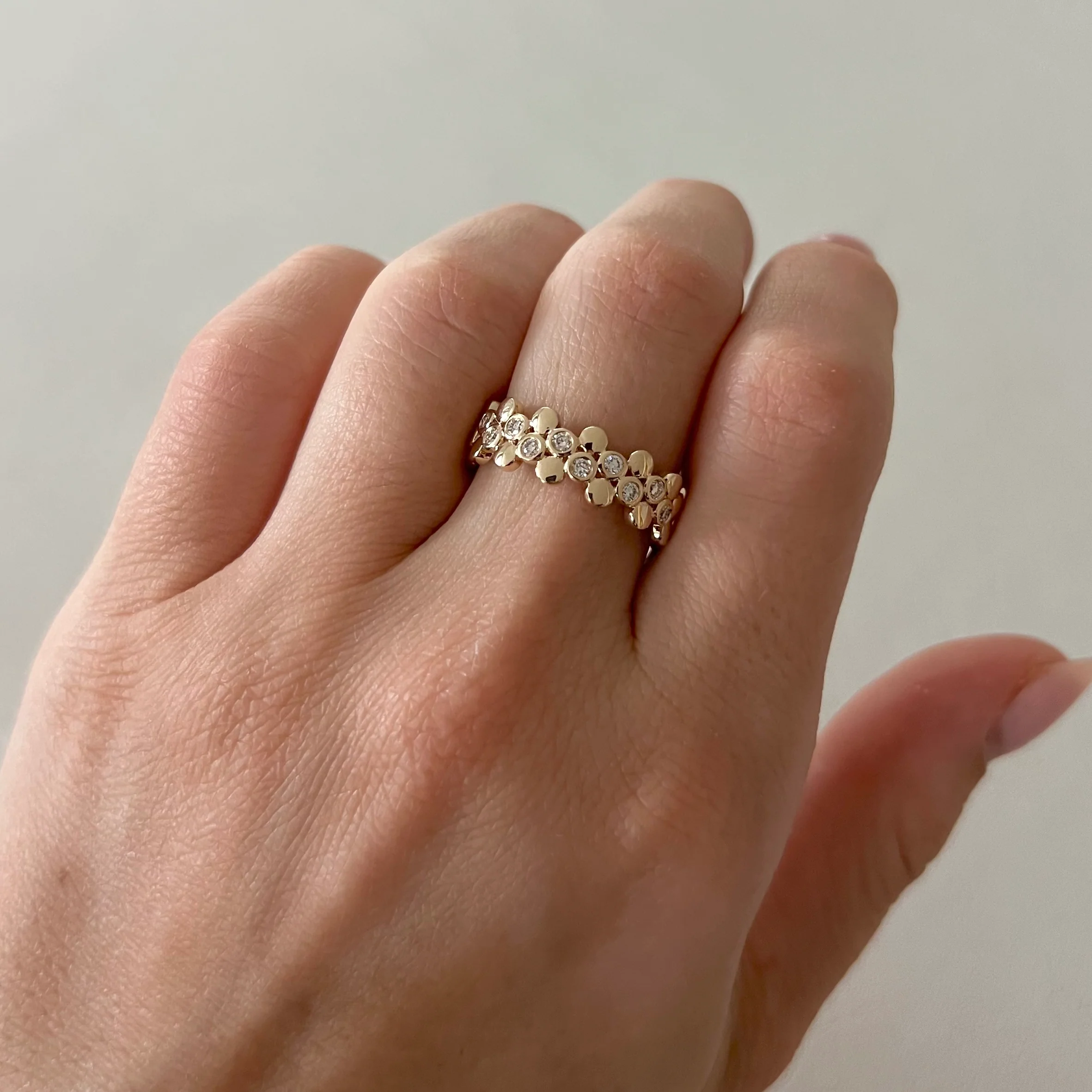 14K GOLD DIAMOND KAITLAN BEZEL RING - Image 4