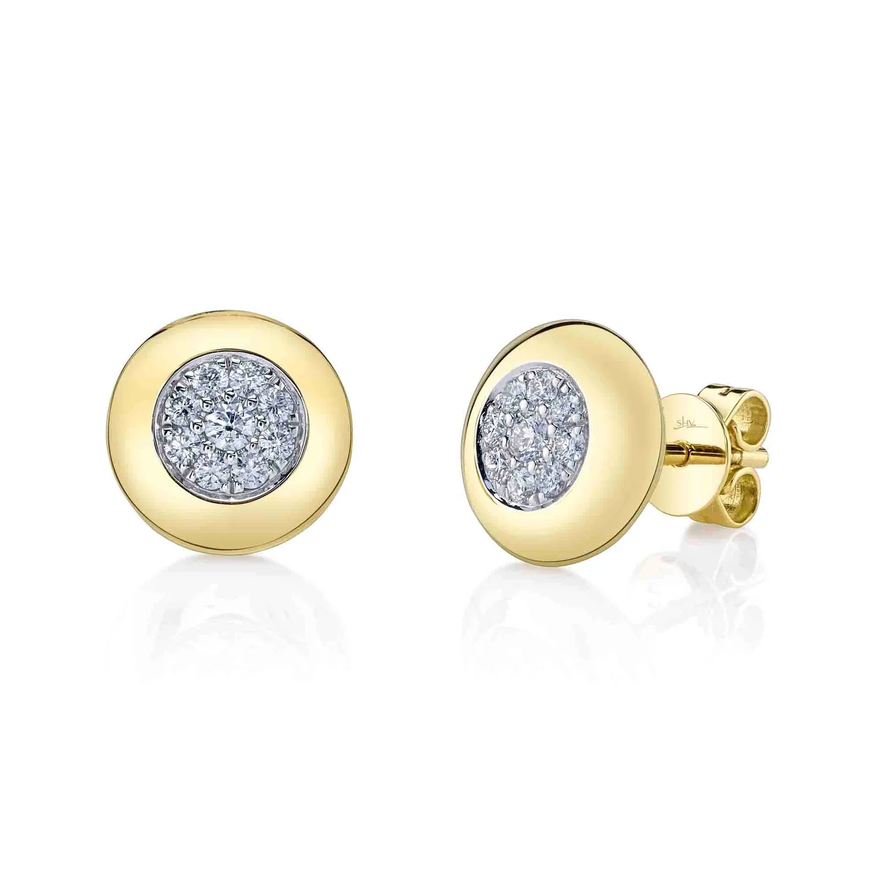 14K GOLD DIAMOND KARINA STUDS - Image 2
