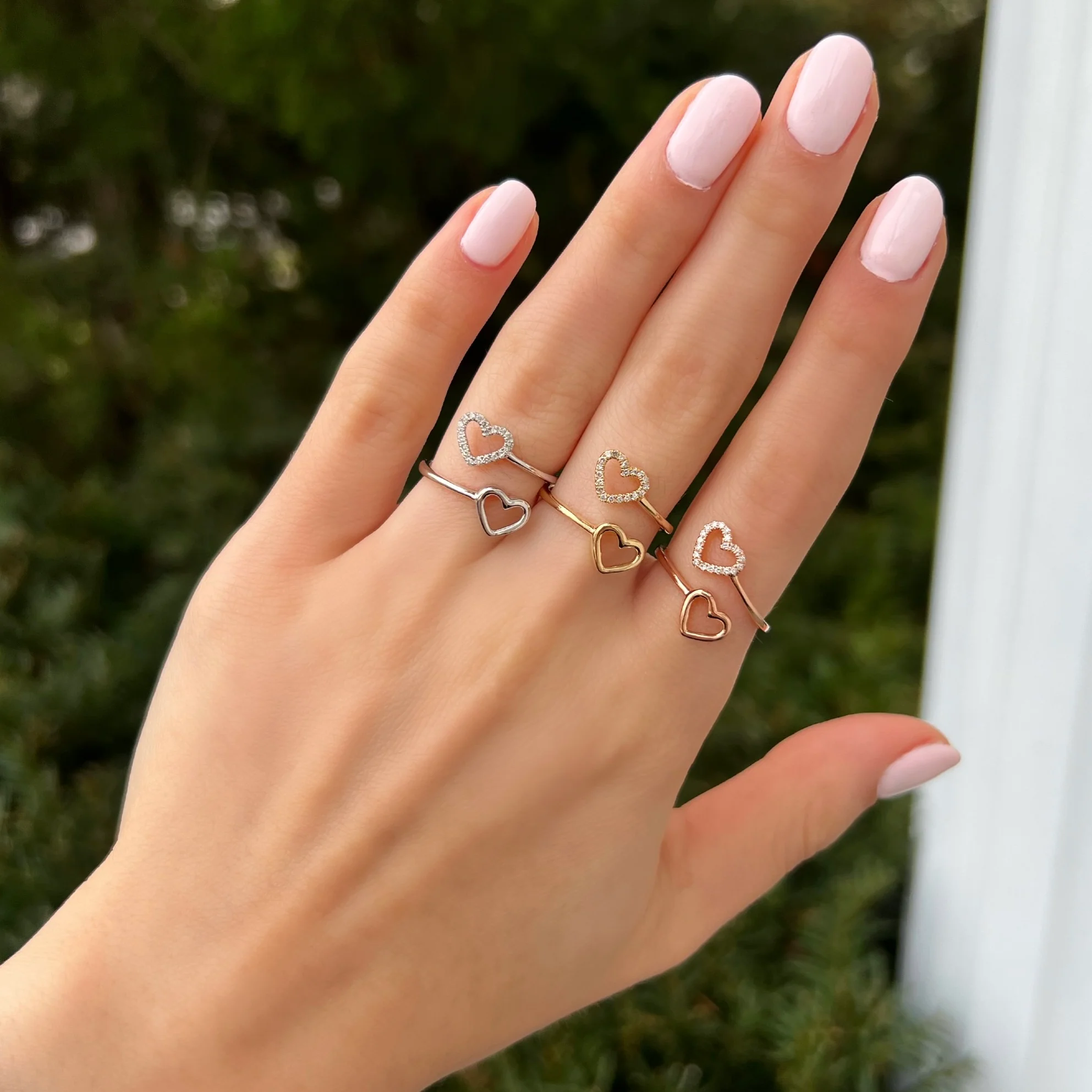 14K GOLD DIAMOND KEIRA HEART RING - Image 6