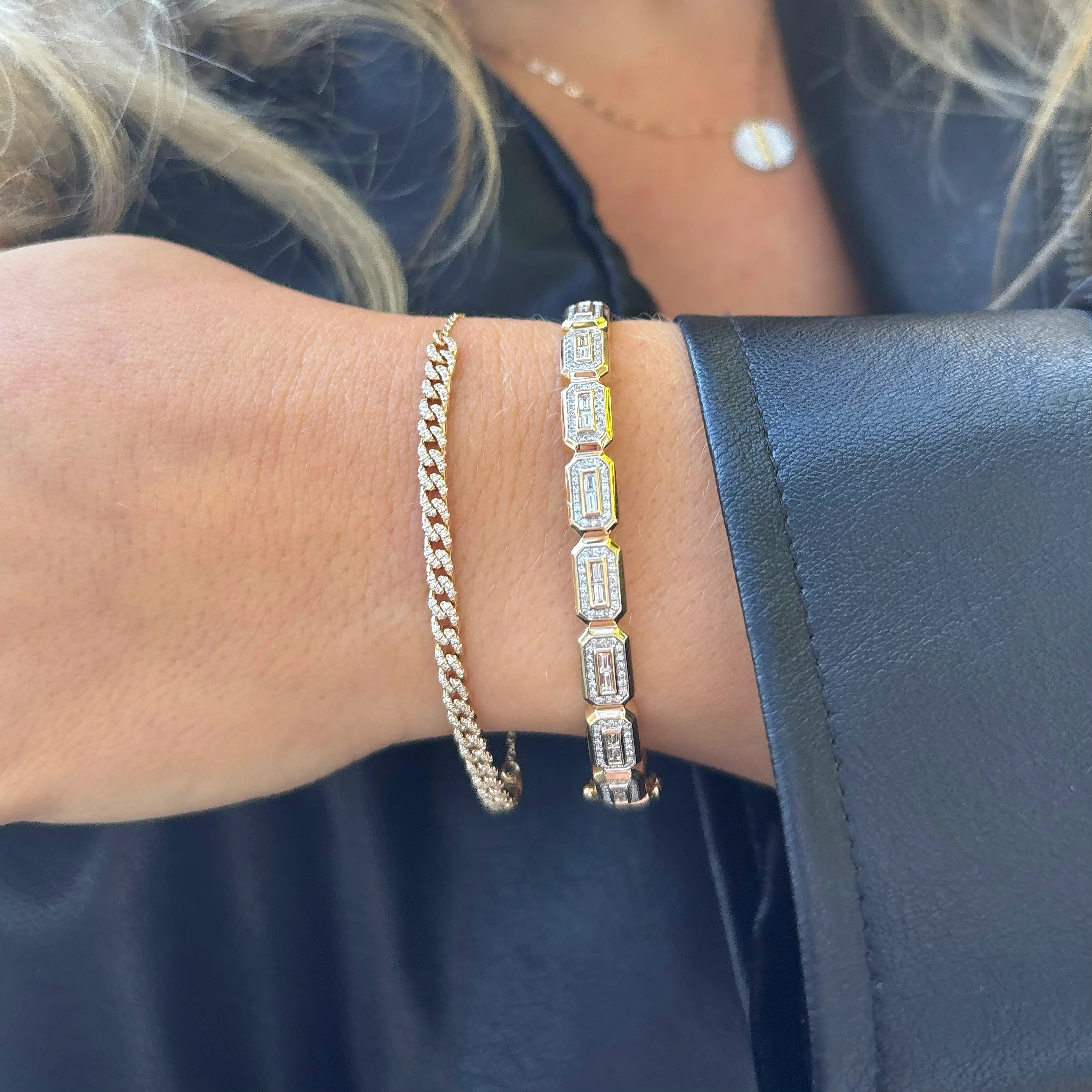 14K GOLD DIAMOND KEKE BANGLE - Image 2