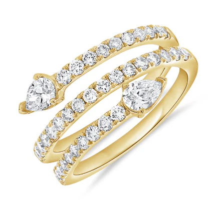 14K GOLD DIAMOND KENDALL RING - Image 3