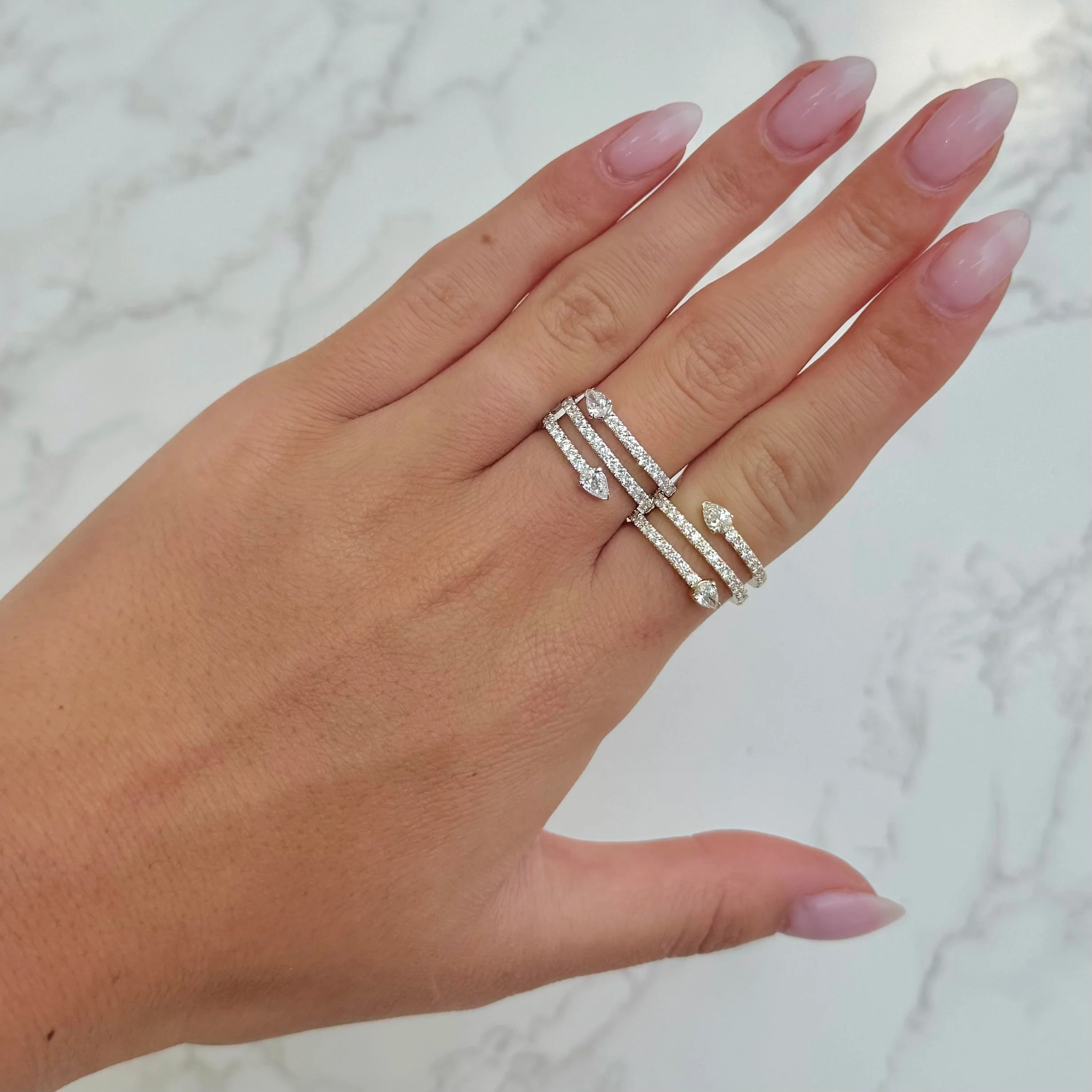 14K GOLD DIAMOND KENDALL RING - Image 5