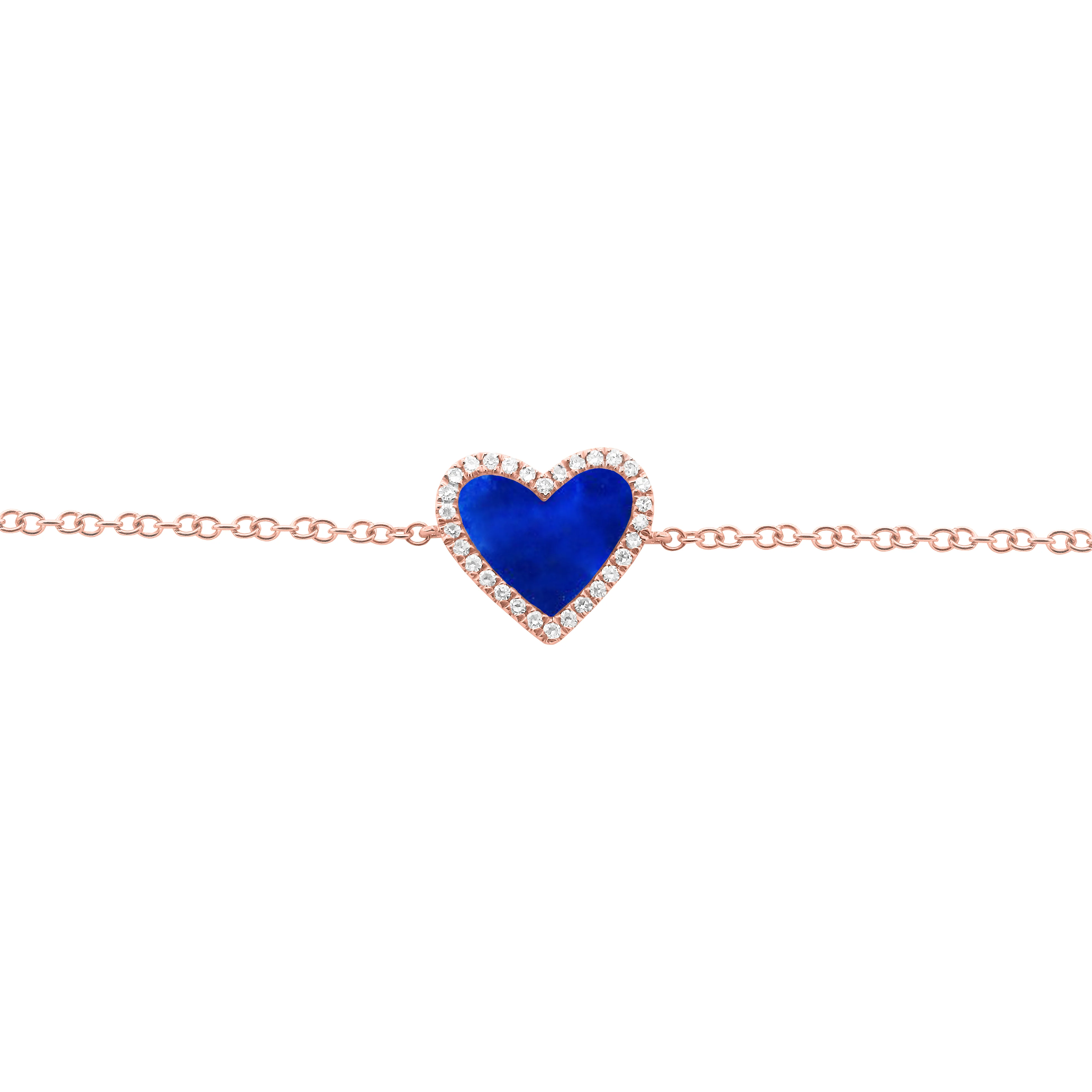 14K GOLD DIAMOND LAPIS HAILEY BRACELET - Image 3