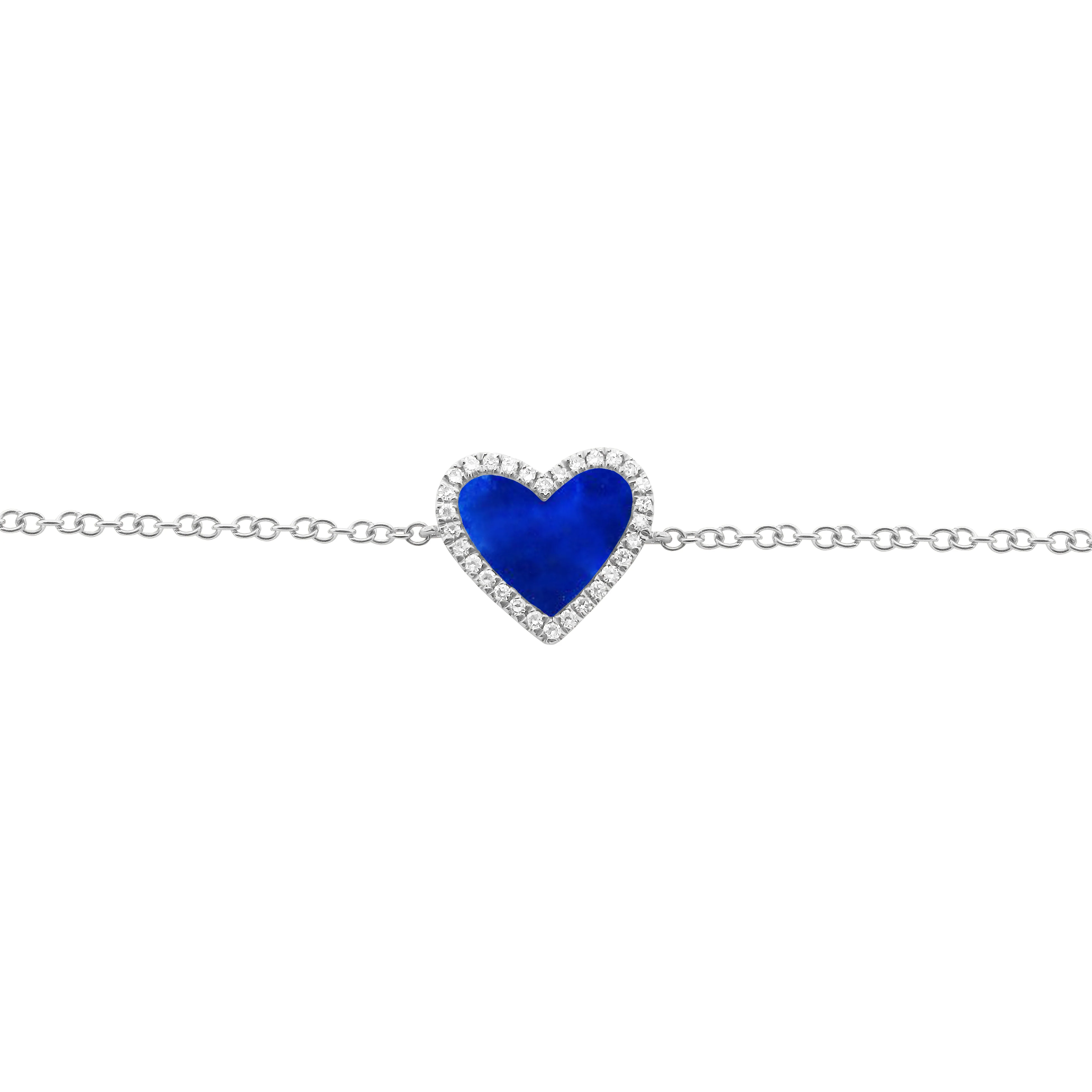 14K GOLD DIAMOND LAPIS HAILEY BRACELET - Image 4