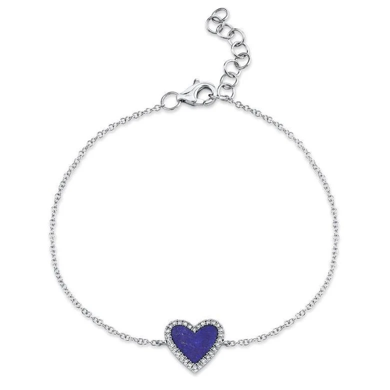 14K GOLD DIAMOND LAPIS HAILEY BRACELET - Image 5