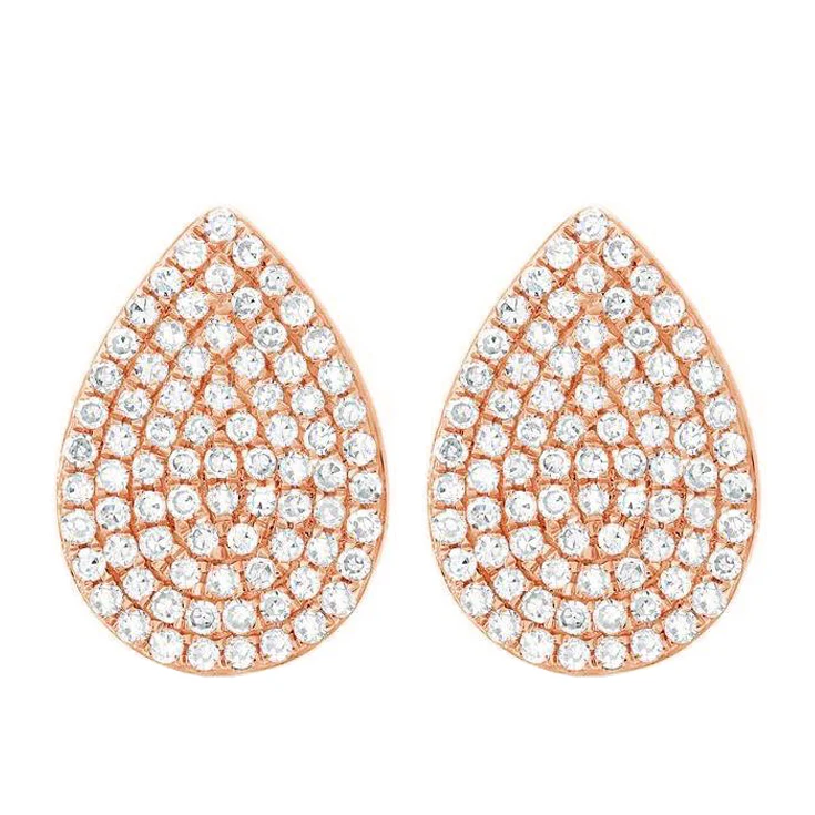 14K GOLD DIAMOND LARGE ANNIE PEAR STUDS - Image 3