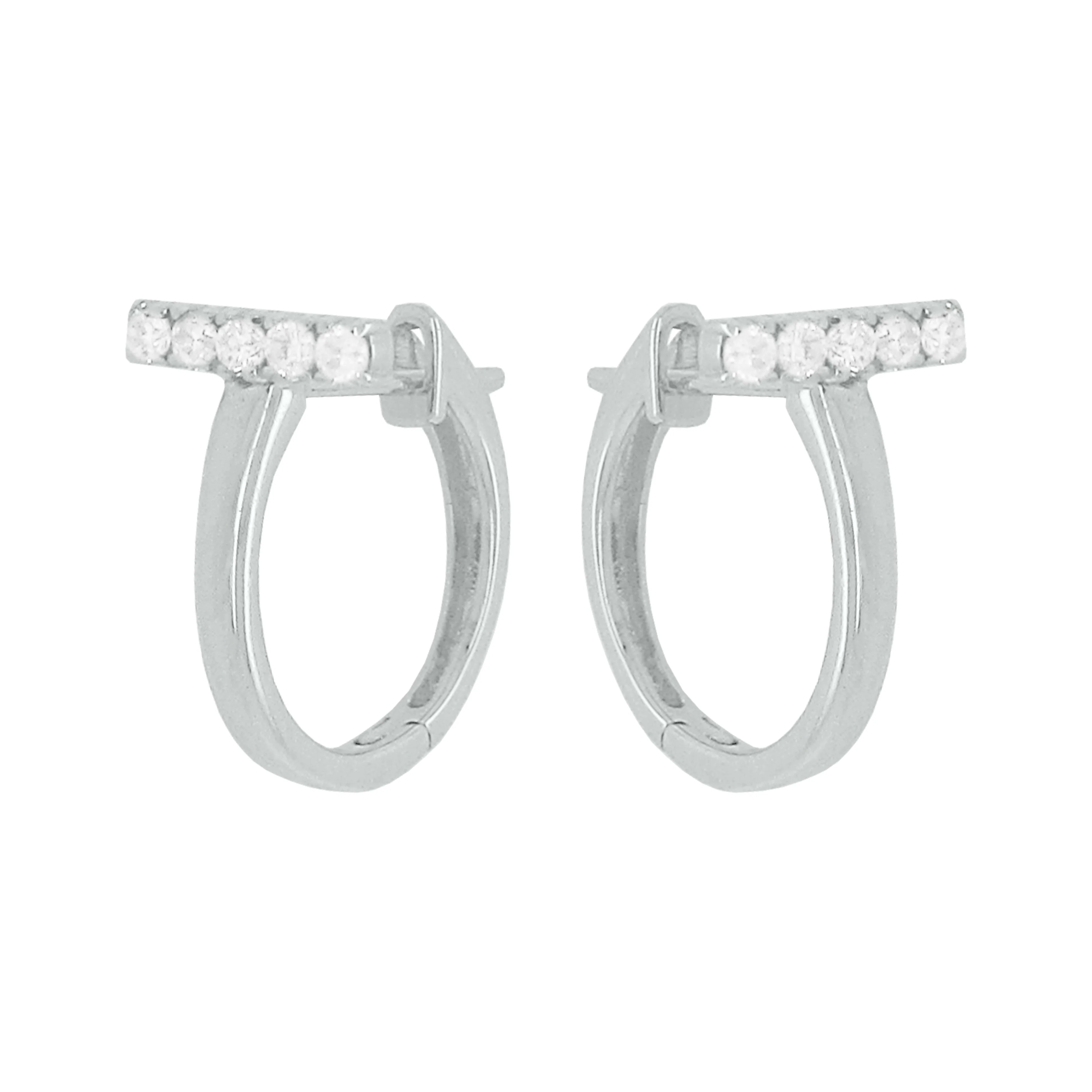 14K GOLD DIAMOND LARGE MARA HUGGIES - Image 3
