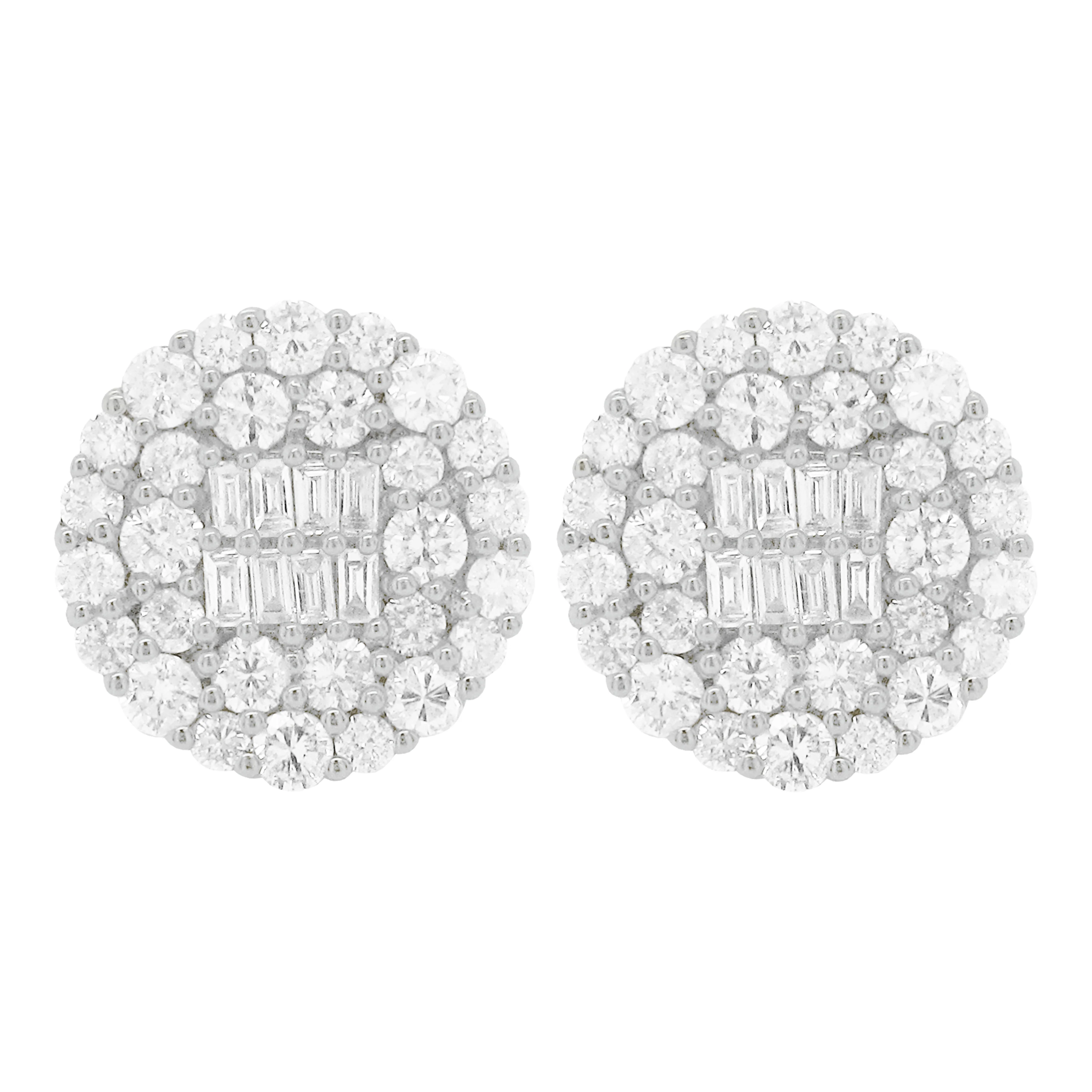 14K GOLD DIAMOND LARGE SARAH CIRCLE STUDS - Image 3