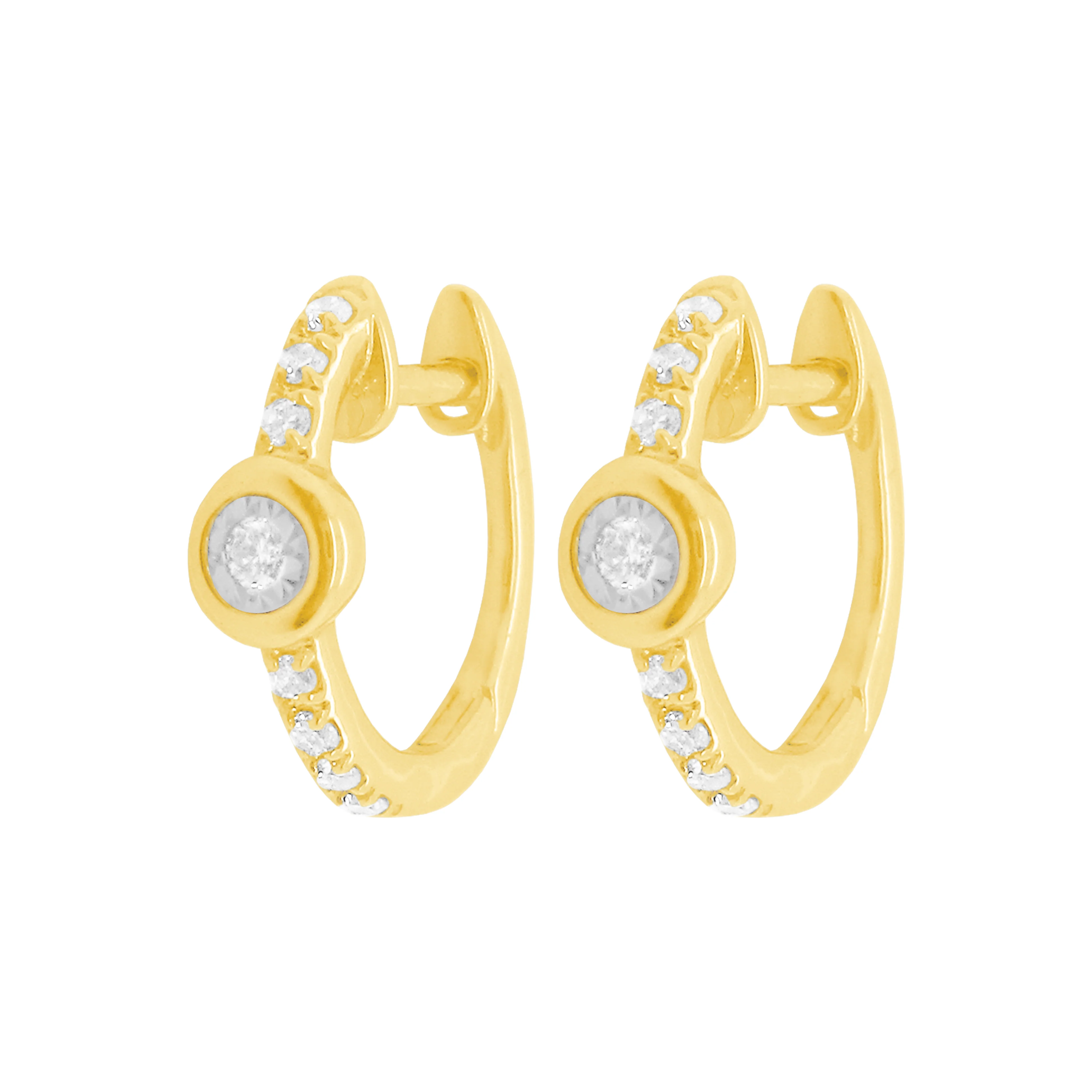 14K GOLD DIAMOND LAYNA HUGGIES - Image 4