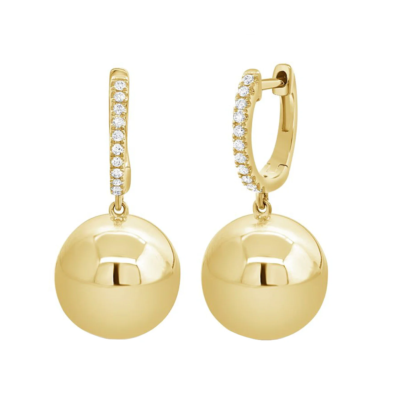 14K GOLD DIAMOND LESLIE HUGGIES
