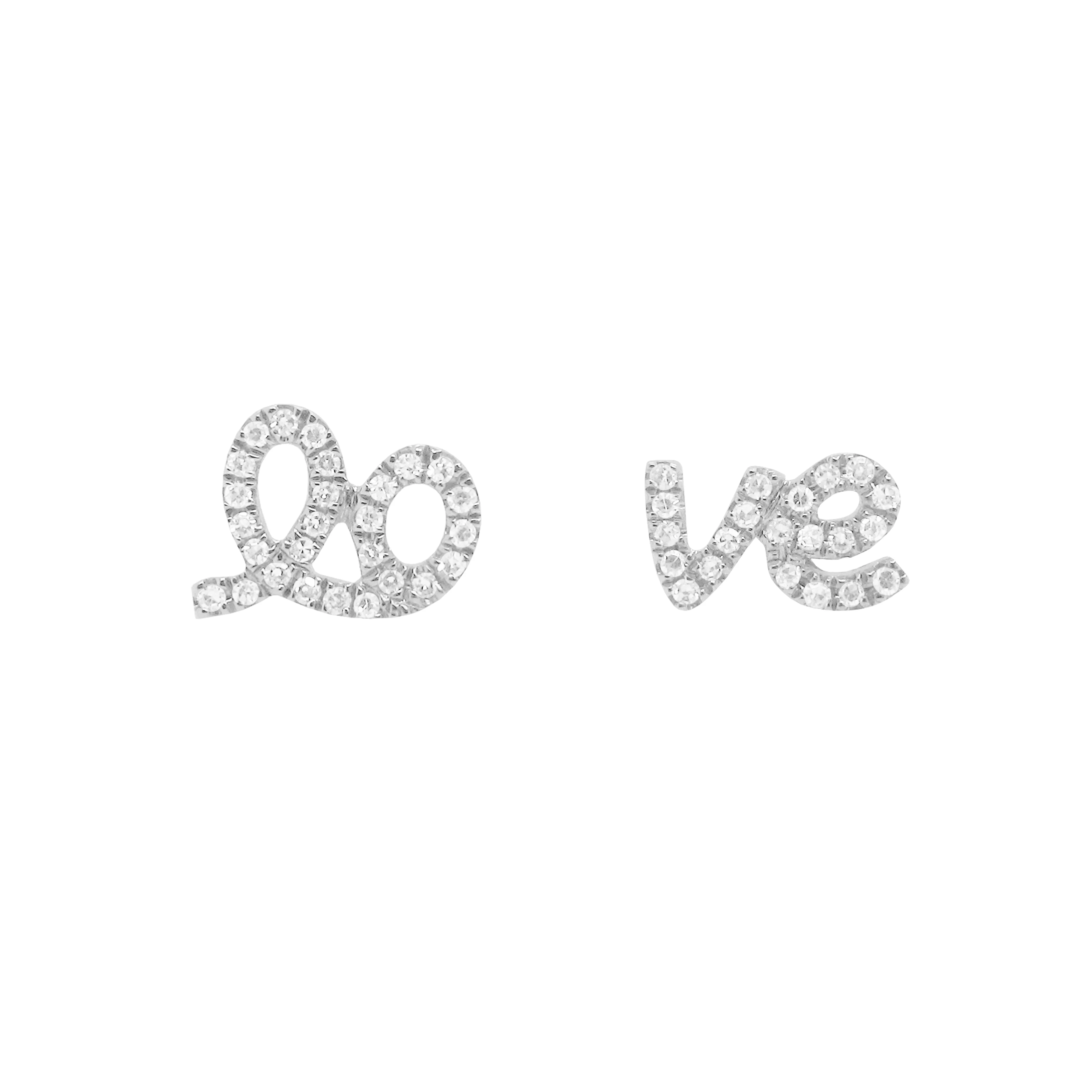 14K GOLD DIAMOND LACEY LOVE STUDS - Image 4