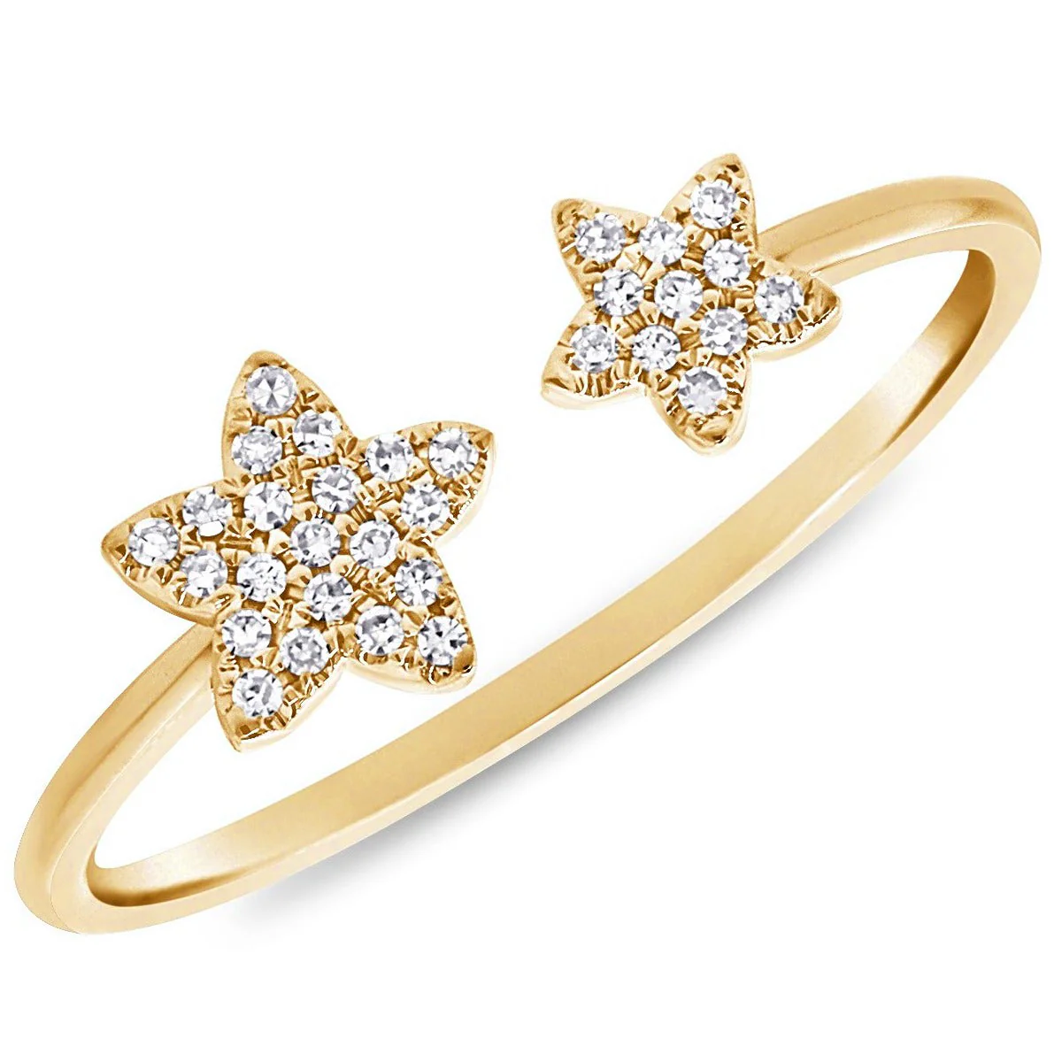 14K GOLD DIAMOND LUCY STAR RING