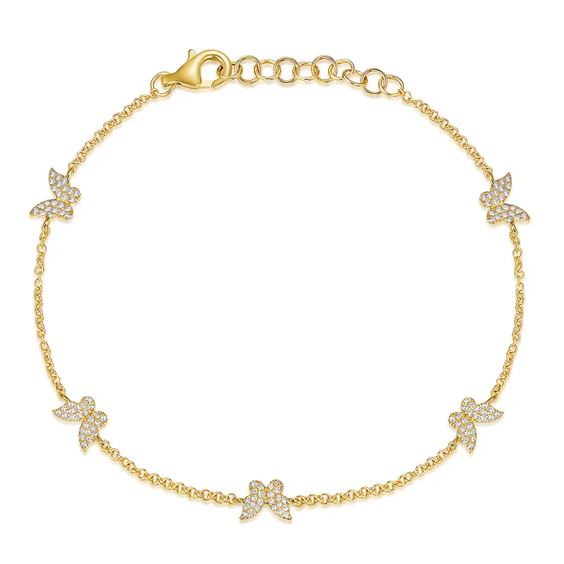 14K GOLD DIAMOND MALIN BUTTERFLY BRACELET