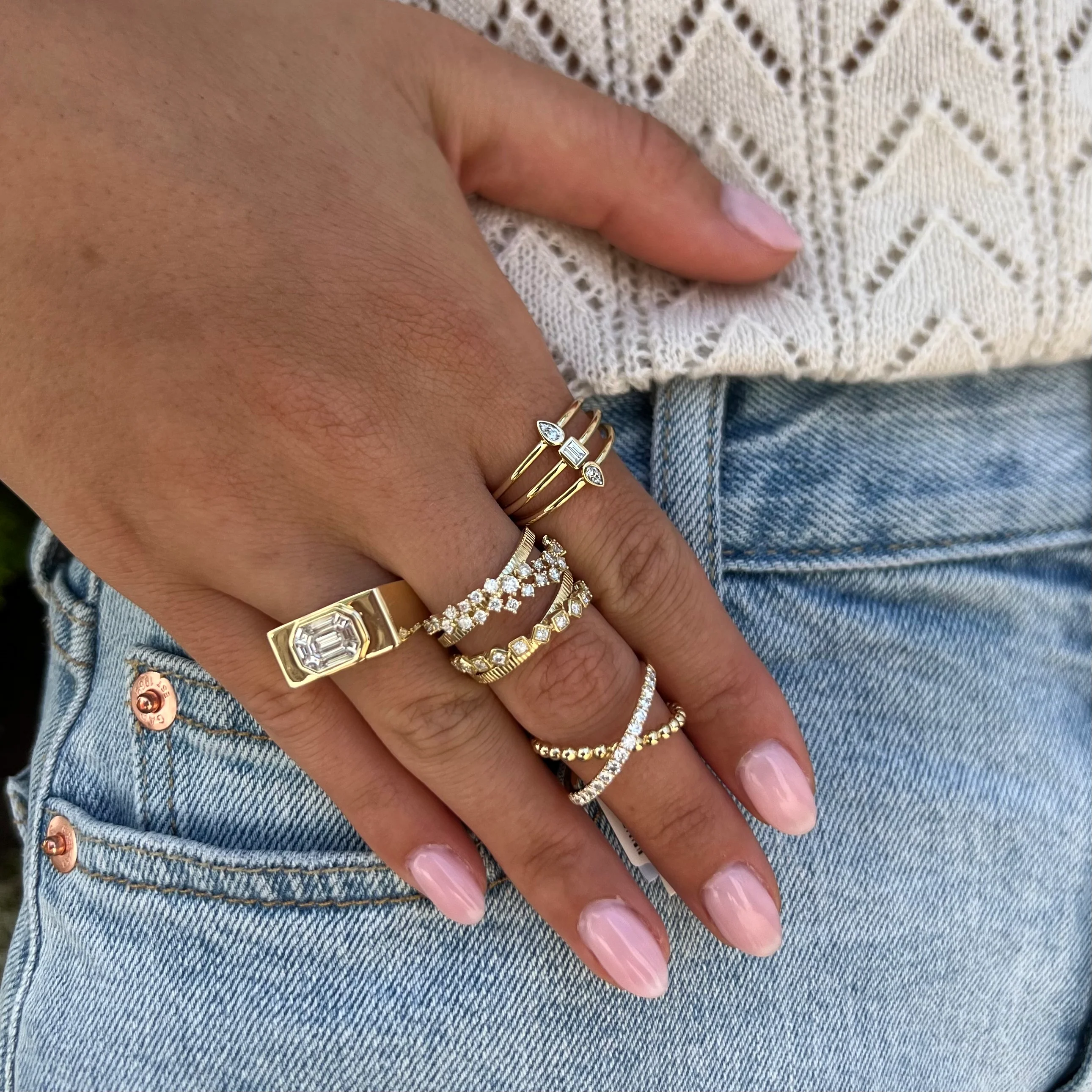 14K GOLD DIAMOND MARCI RING - Image 2