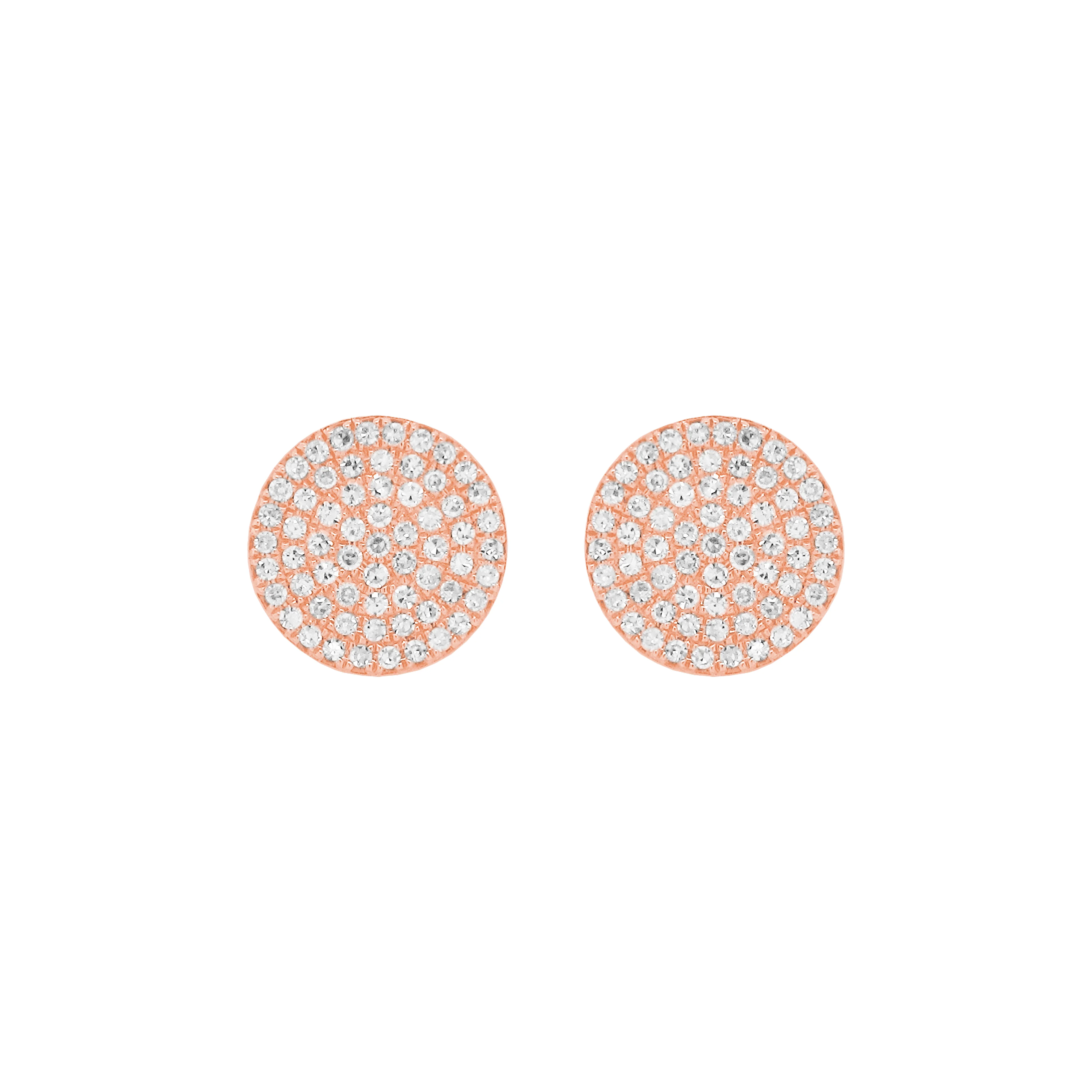 14K GOLD DIAMOND MEDIUM ANNIE CIRCLE STUDS - Image 4