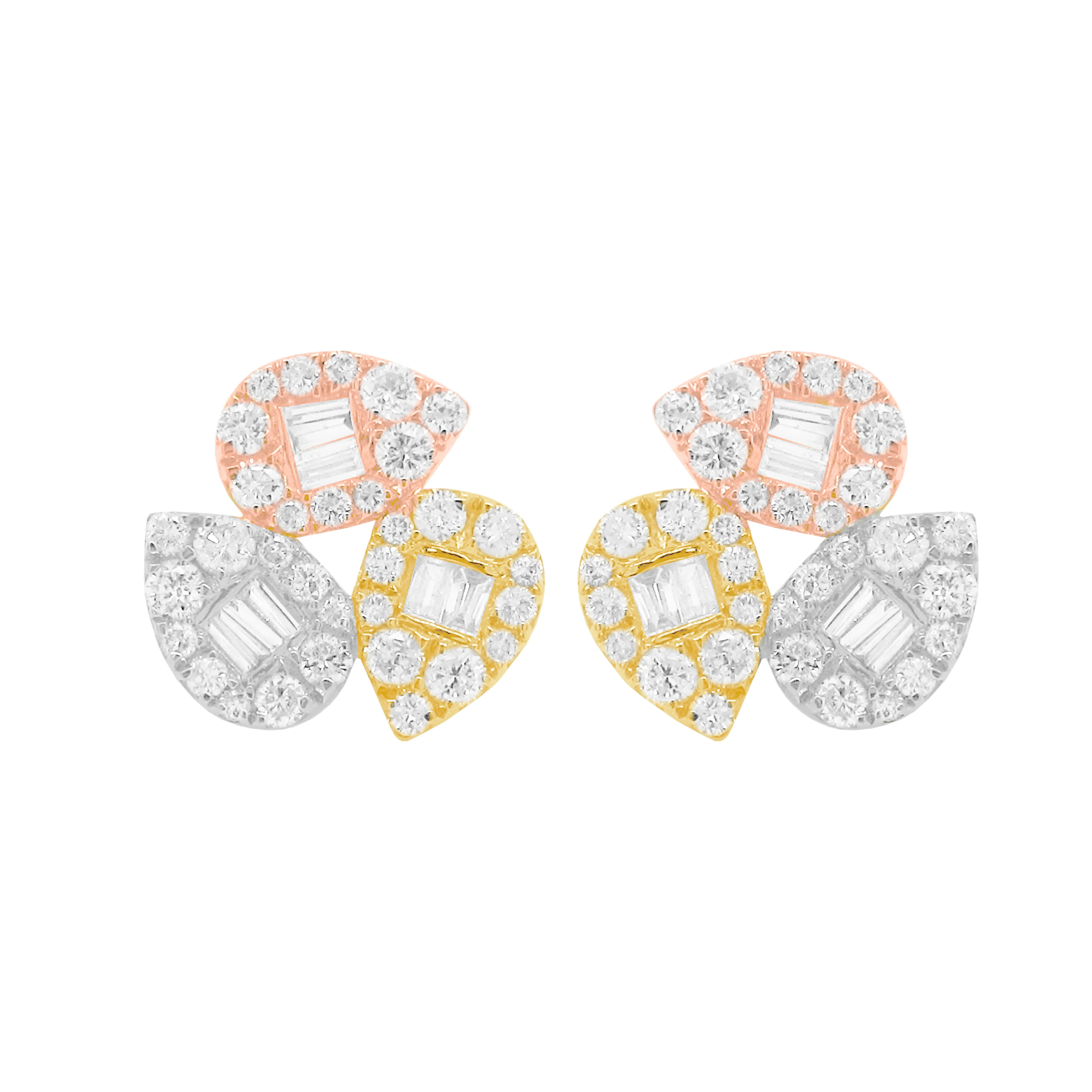 14K GOLD DIAMOND MEDIUM EVIE PEAR STUDS - Image 4