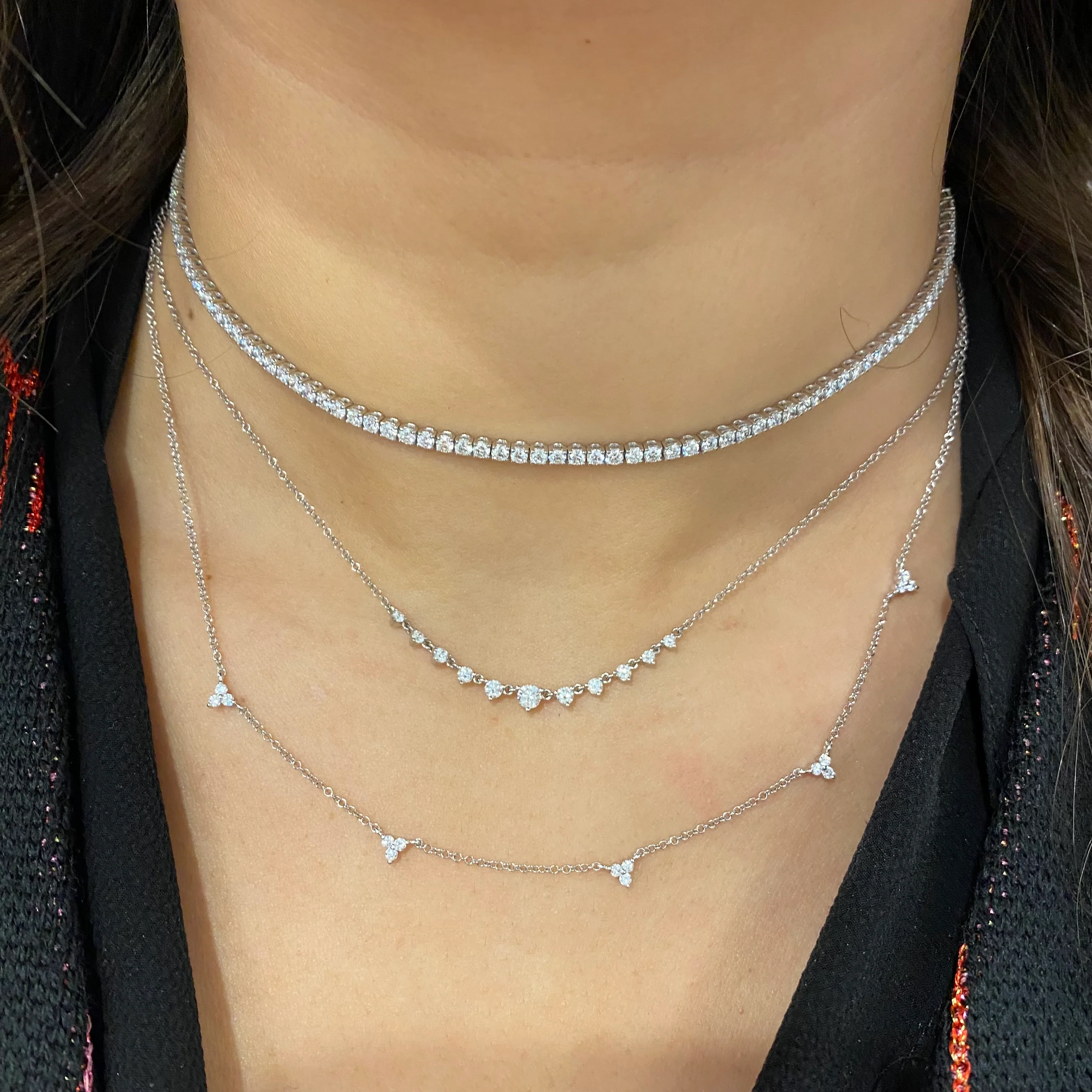 14K GOLD DIAMOND MELANIA NECKLACE - Image 3