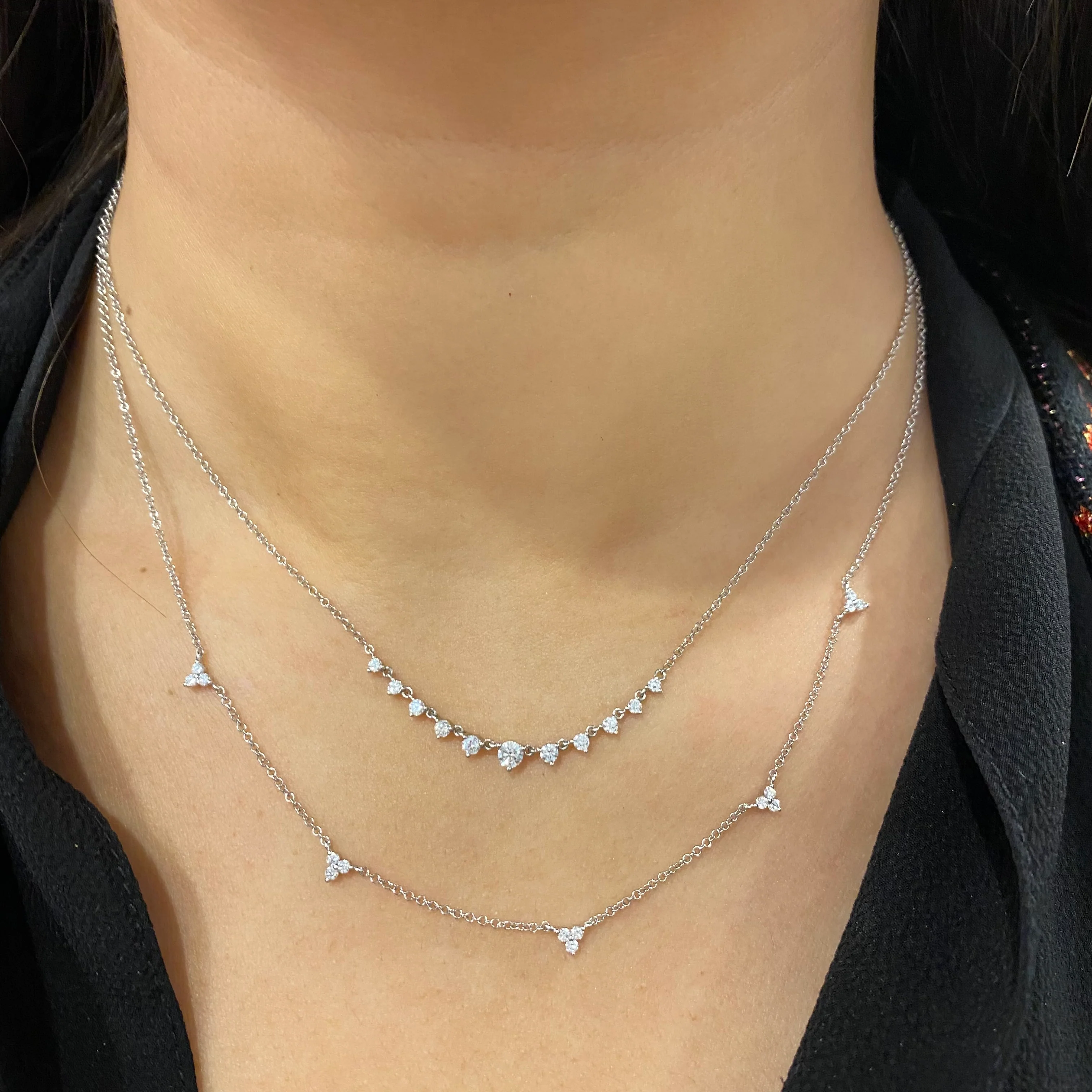 14K GOLD DIAMOND MELANIA NECKLACE - Image 5