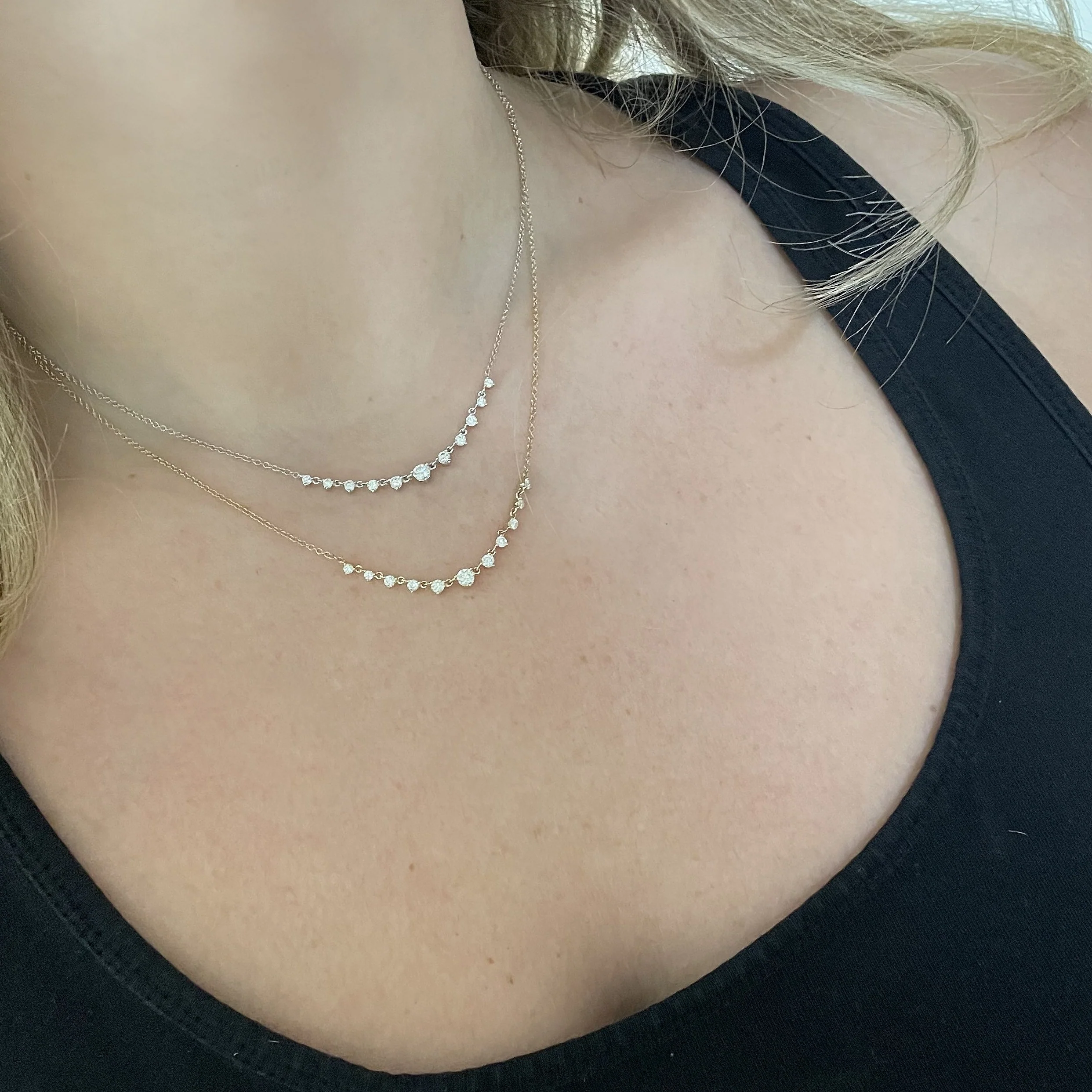 14K GOLD DIAMOND MELANIA NECKLACE - Image 6
