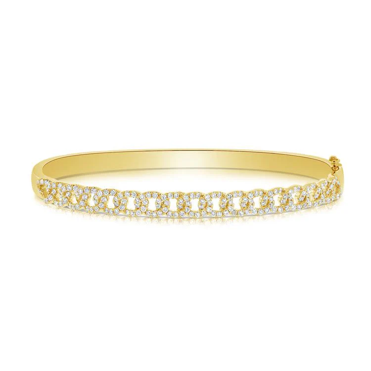 14K GOLD DIAMOND MIA BANGLE - Image 3