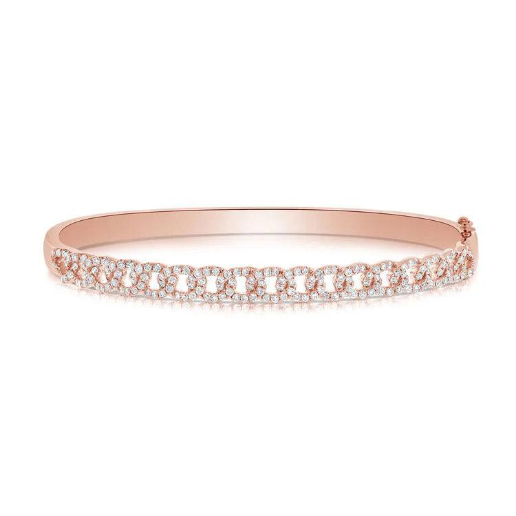 14K GOLD DIAMOND MIA BANGLE - Image 4