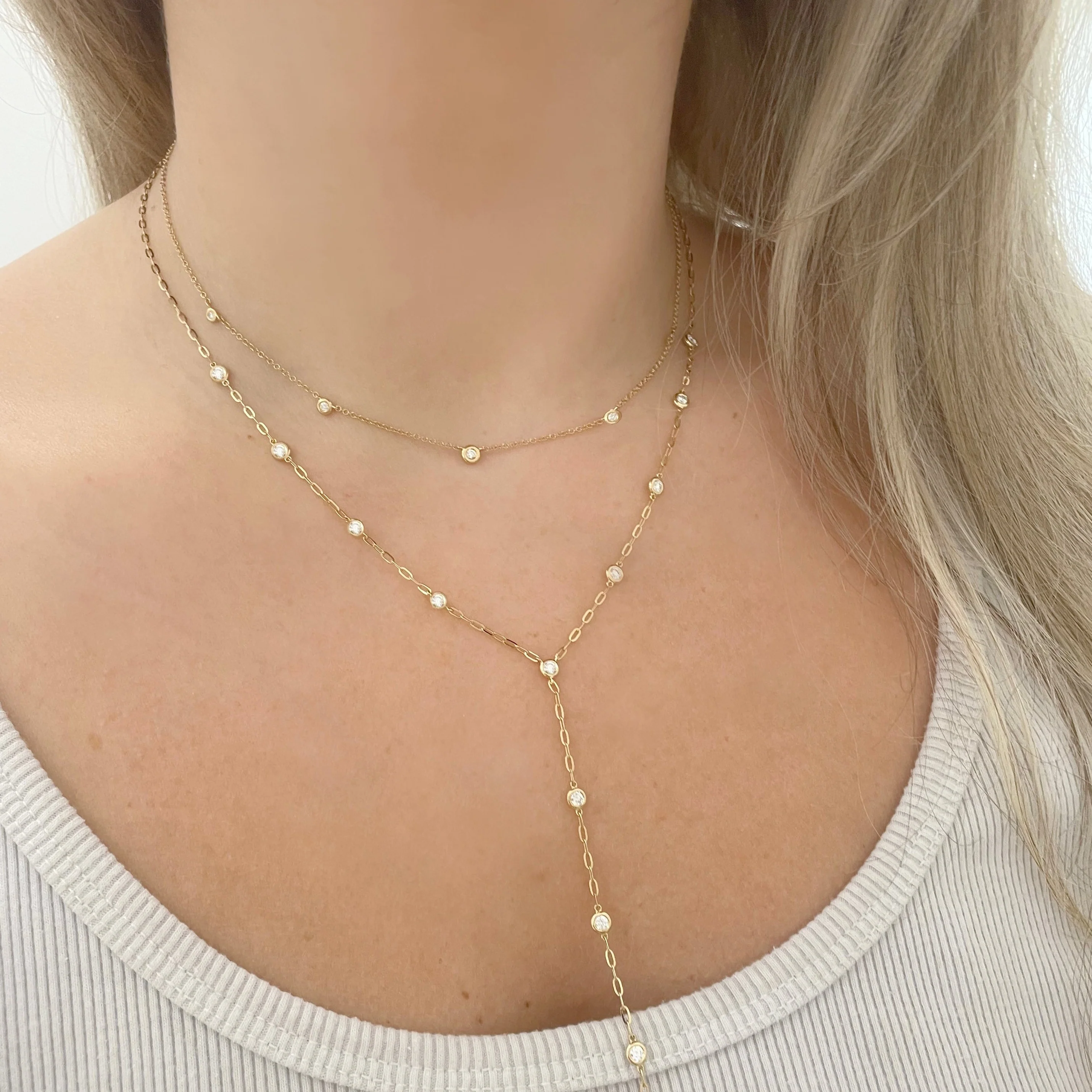 14K GOLD DIAMOND MIKA NECKLACE - Image 3