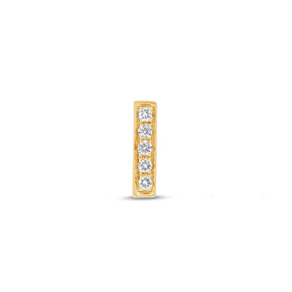 14K GOLD DIAMOND MINI BAR STUDS - Image 7